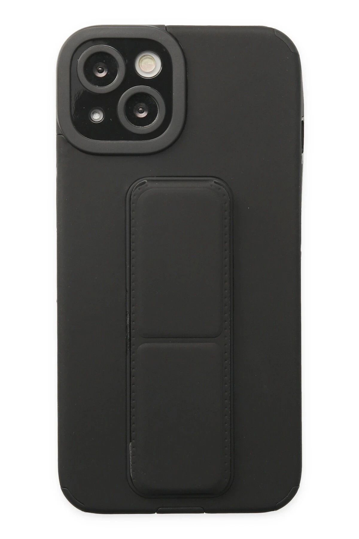 NewFace iPhone 14 Plus Kılıf Mega Standlı Silikon - Siyah FERRG