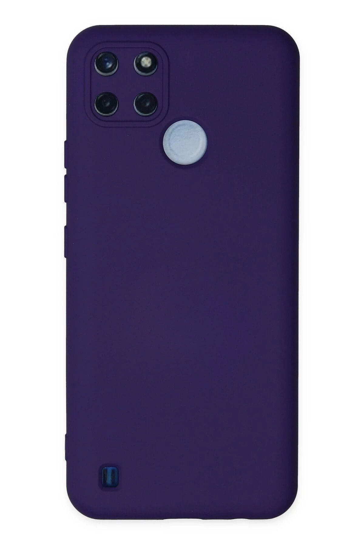 NewFace Realme C25Y Uyumlu Kılıf Nano içi Kadife Silikon - Mor HNZRN