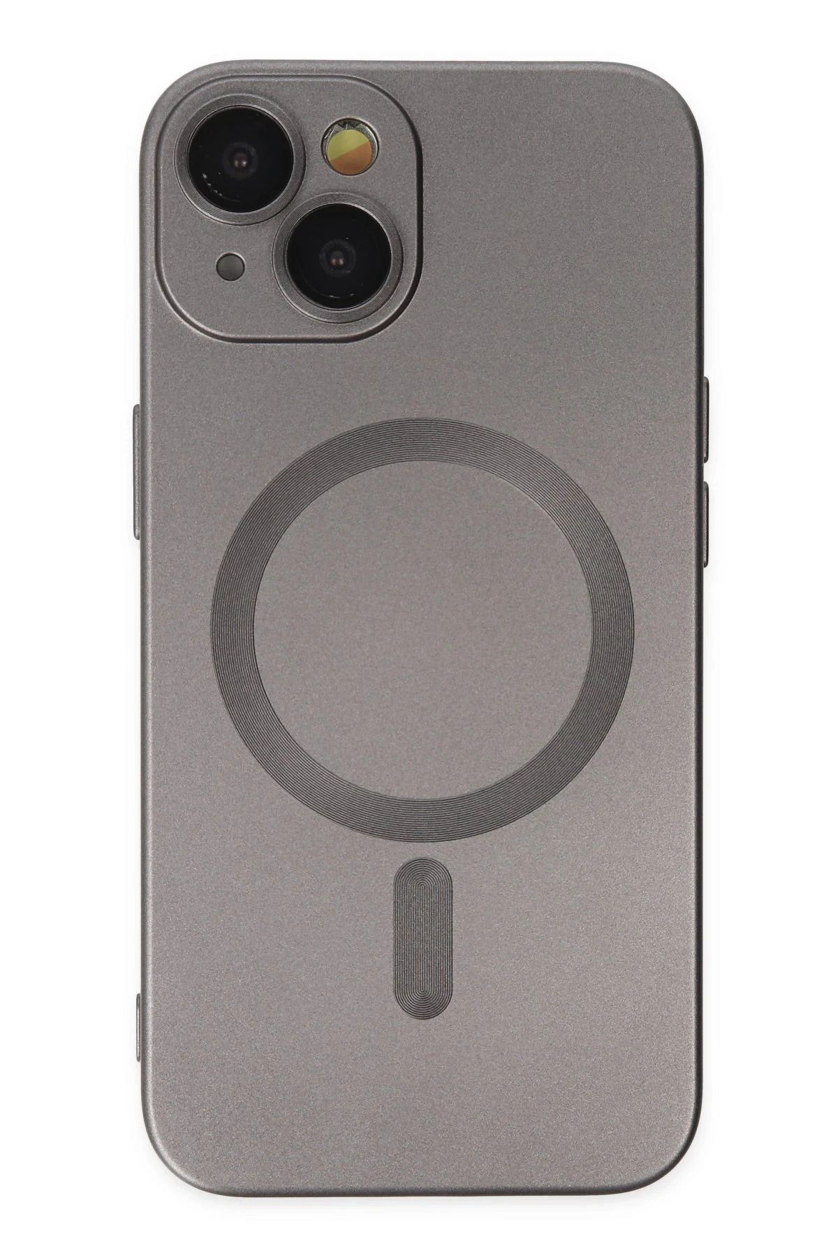 NewFace iPhone 14 Plus Kılıf Moshi Lens Magneticsafe Silikon - Füme HNZRN