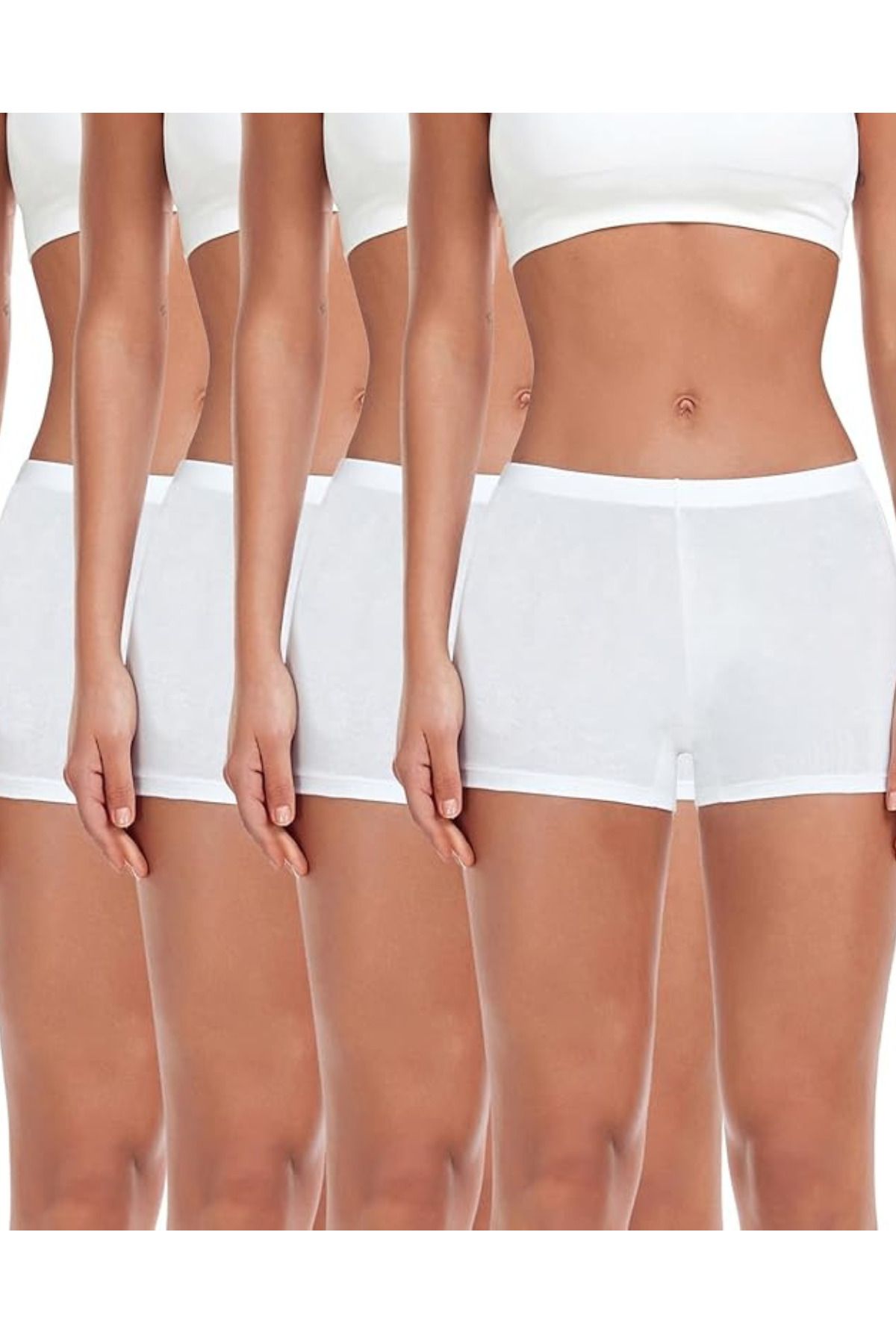 Stars Underwear Kadın Boxer 4'lü paket pamuklu toparlayıcı iç çamaşırı
