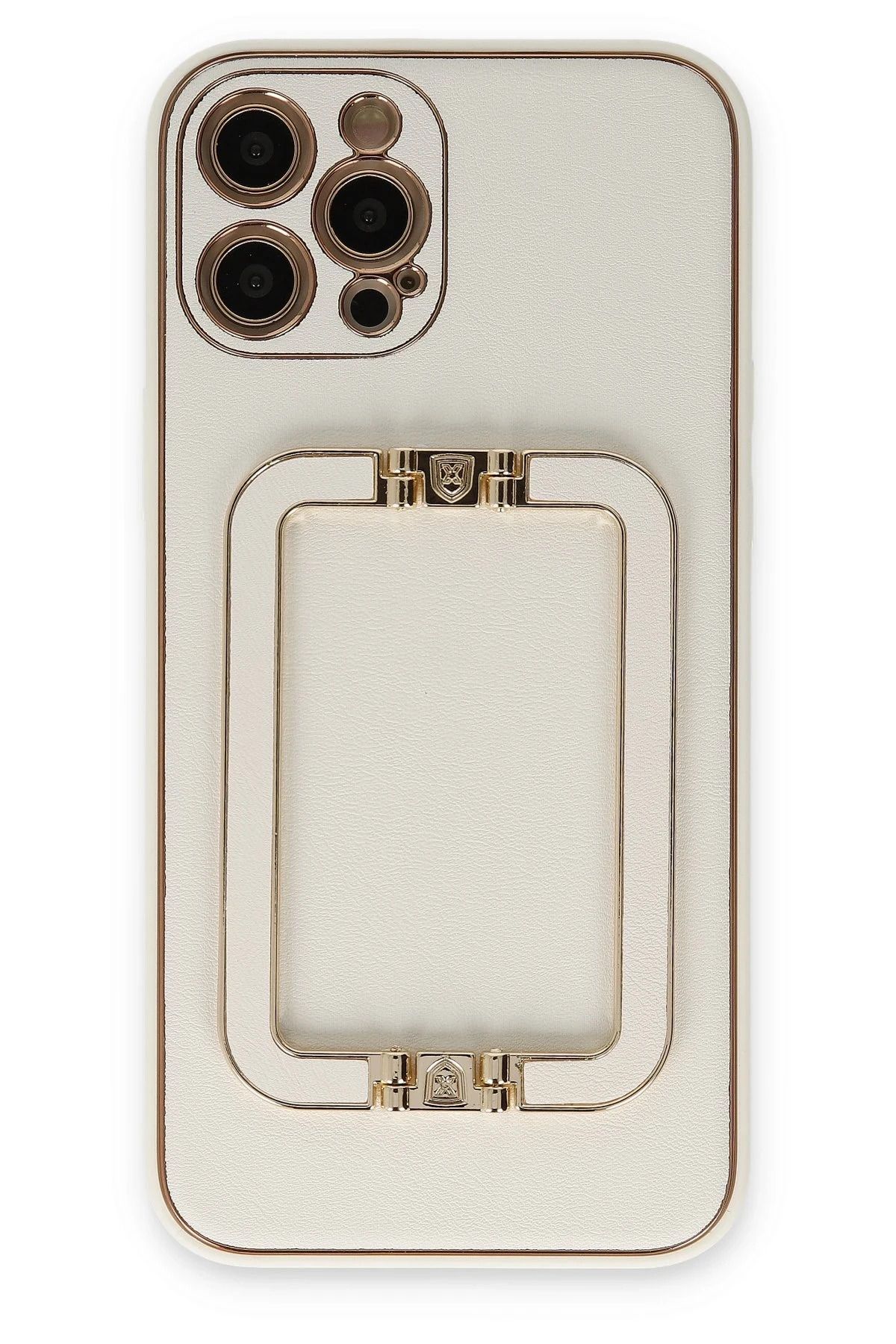 NewFace iPhone 12 Pro Max Kılıf Coco Elit Kapak - Beyaz BSTMY