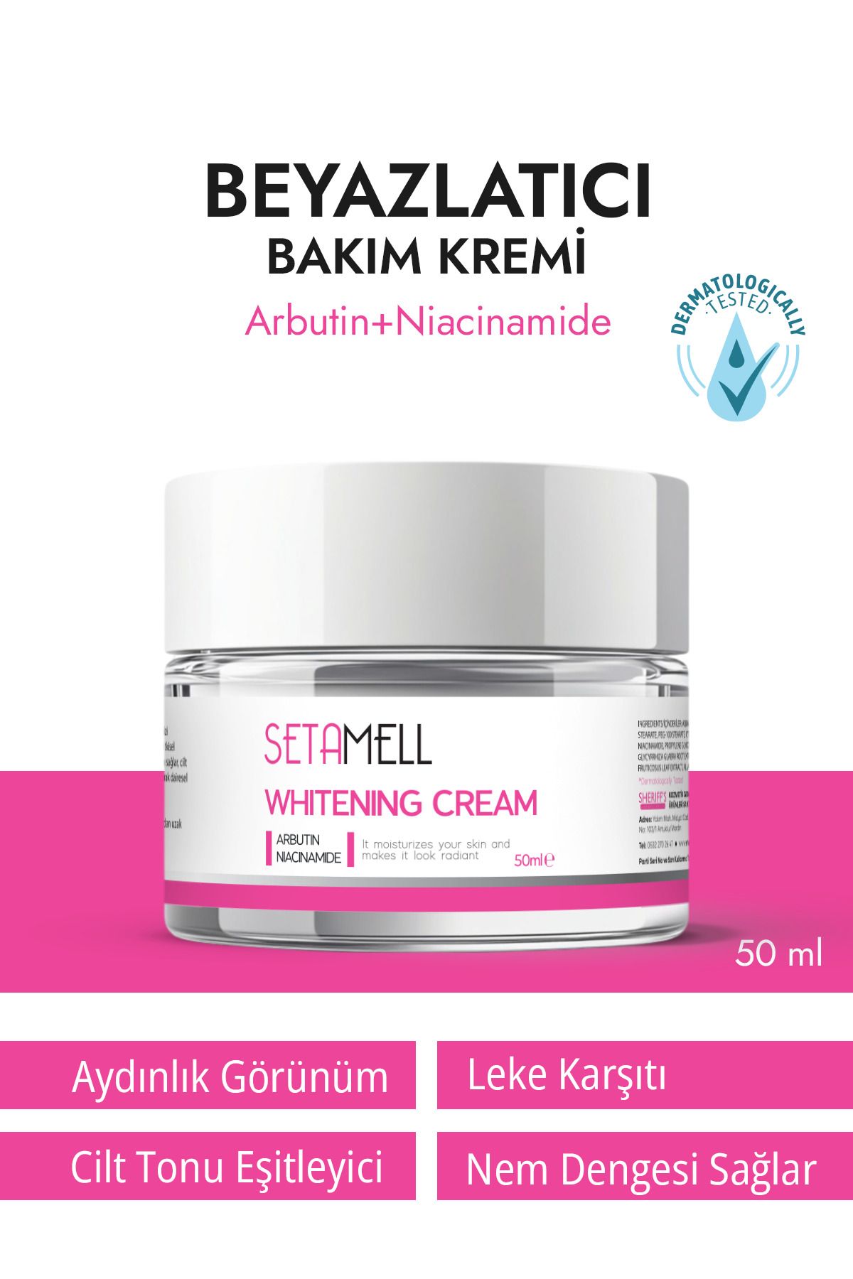 Setamell Cilt Beyazlatıcı Krem -skın Whıtenıng Cream 100 ml