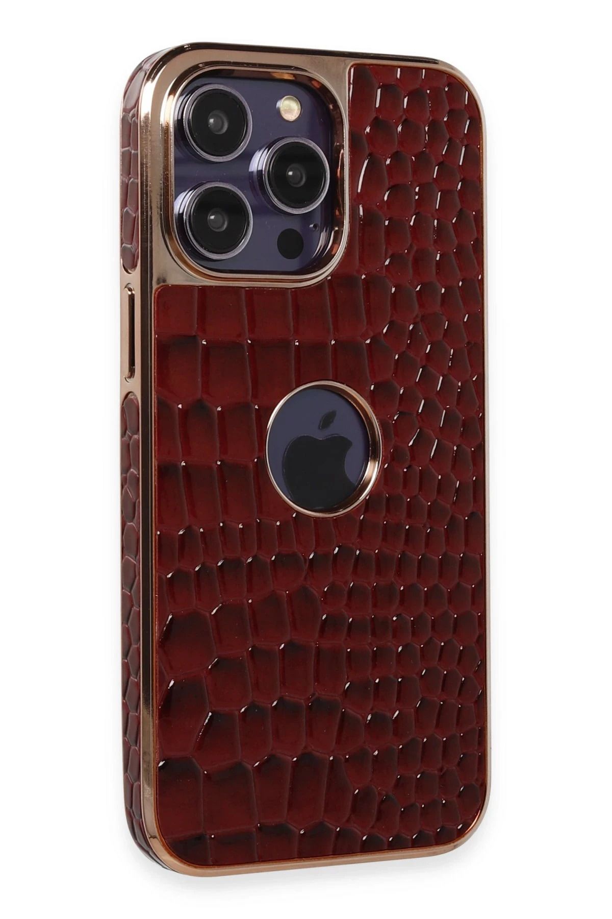 NewFace iPhone 13 Pro Max Kılıf Snake Kapak - Bordo JOJUA