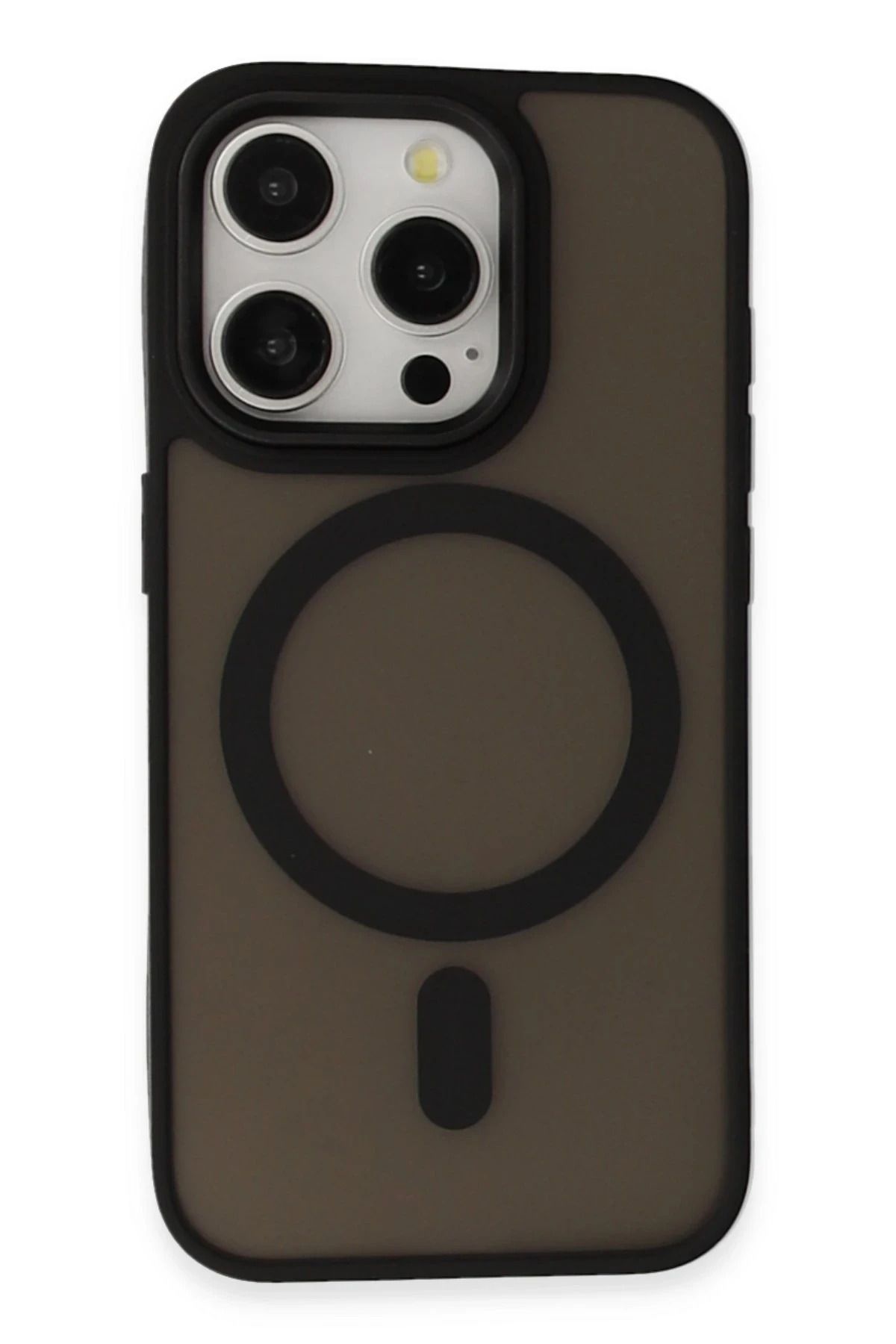 NewFace iPhone 15 Pro Kılıf Oslo Magsafe Kapak - Siyah JOJUA