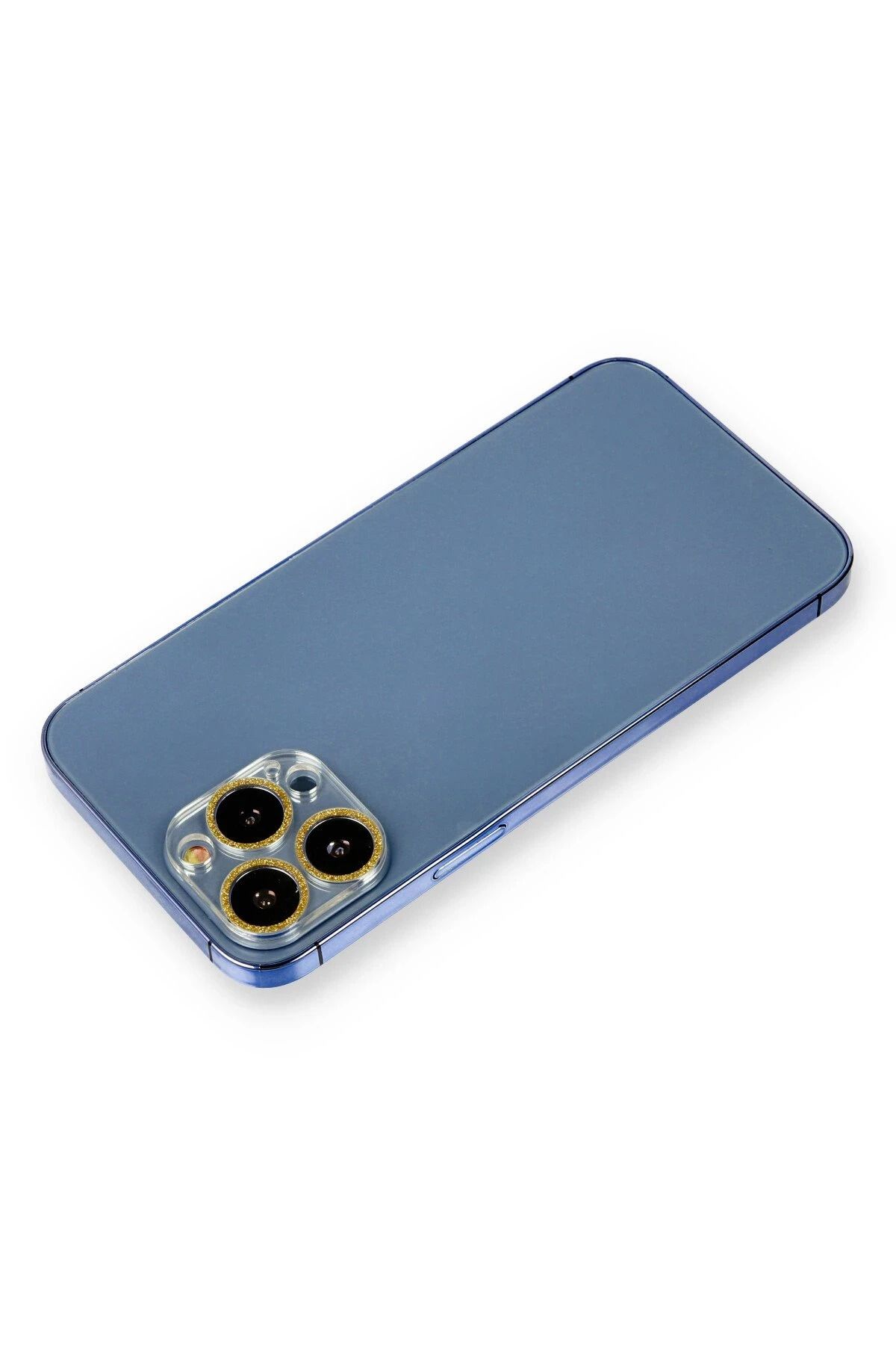 NewFace iPhone 12 Pro Max Shine Kamera Lens Koruma Cam - Gold DRSTR