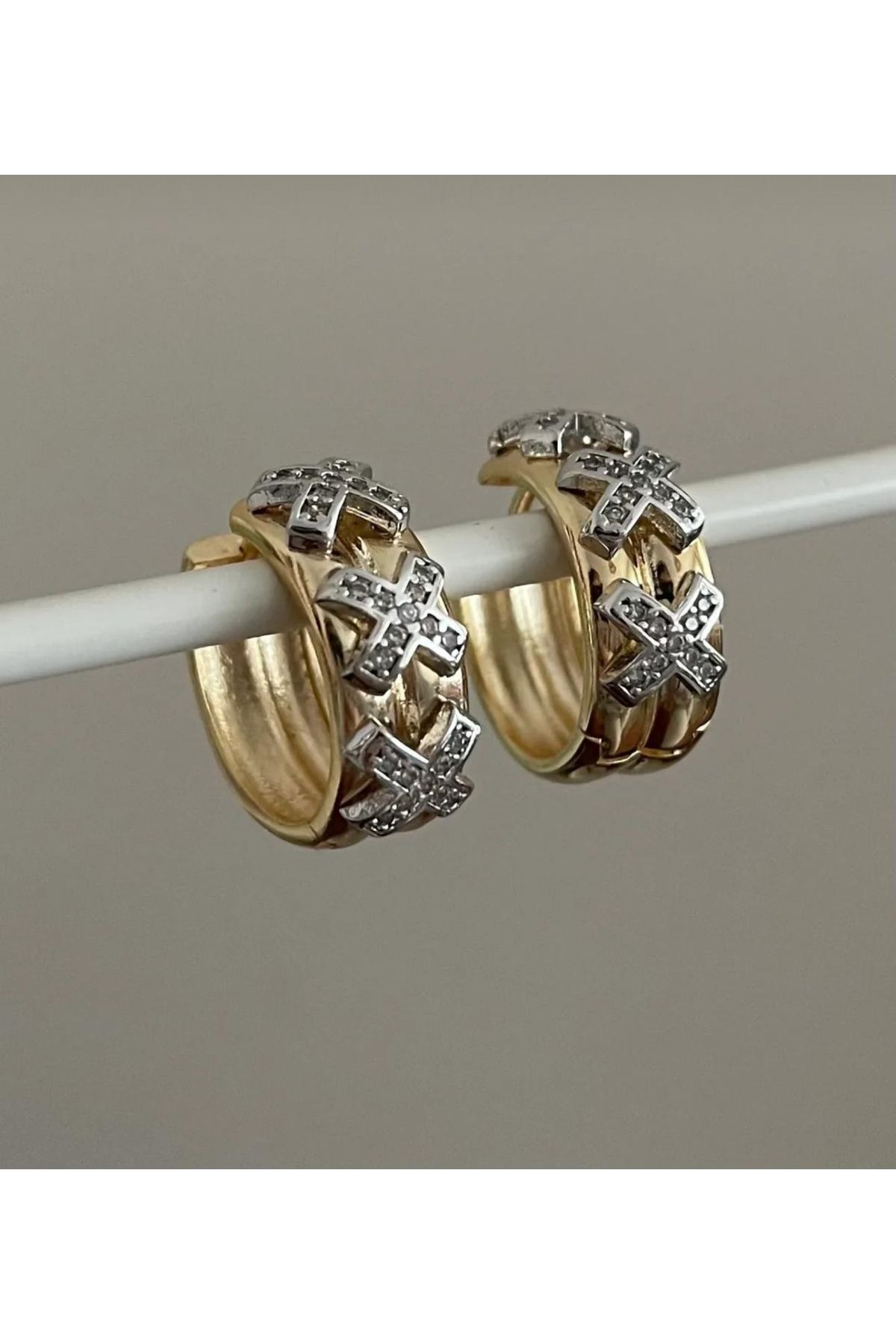 İD ACCESSORİES Zirkon Taşlı Küpe