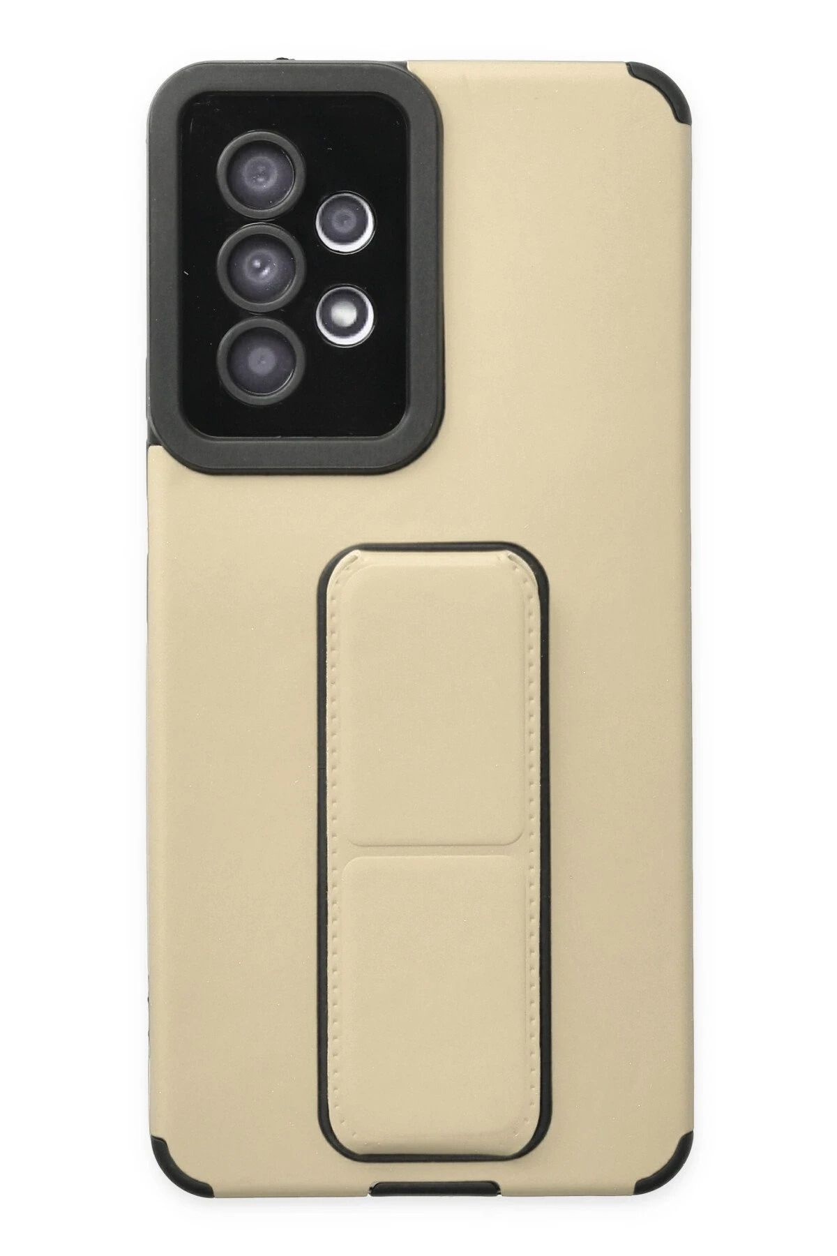 NewFace Samsung Galaxy A53 5G Kılıf Mega Standlı Silikon - Gold NRMSA