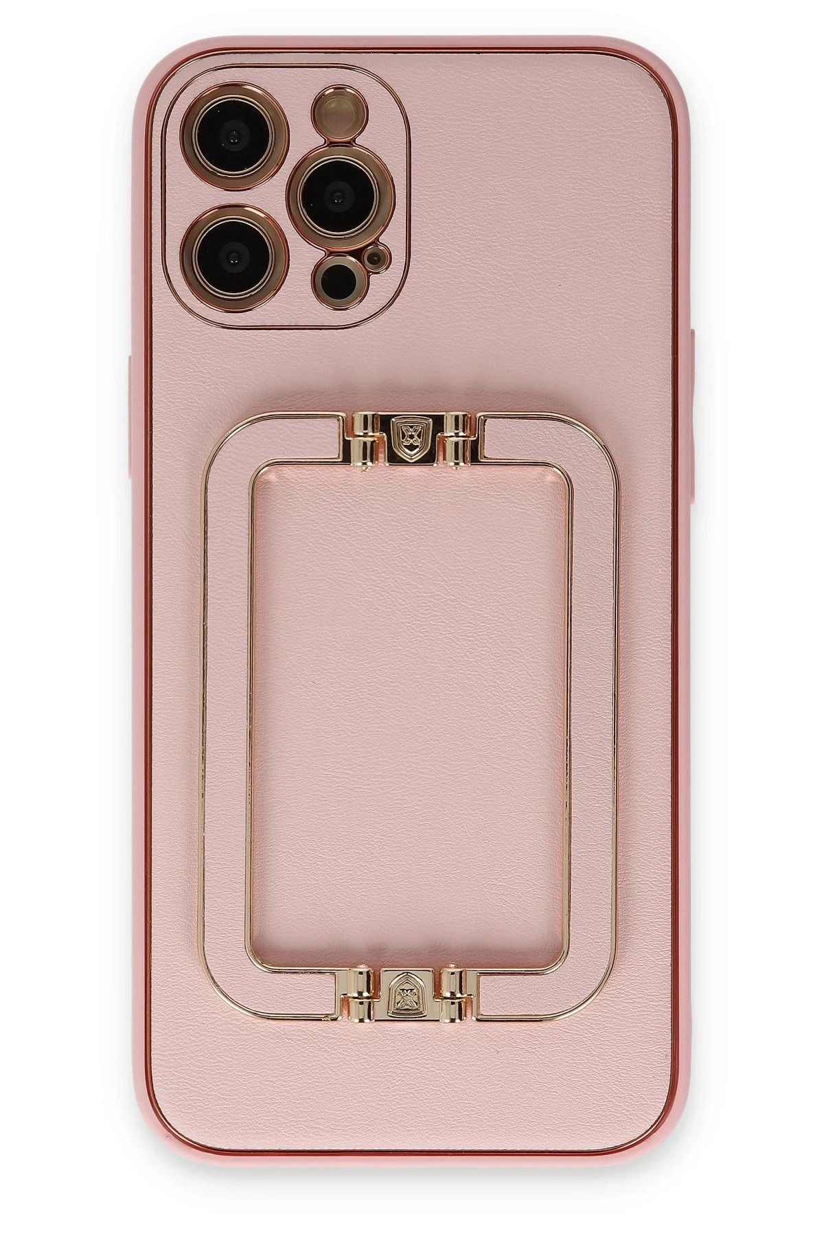 NewFace iPhone 12 Pro Max Kılıf Coco Elit Kapak - Pembe BSTMY