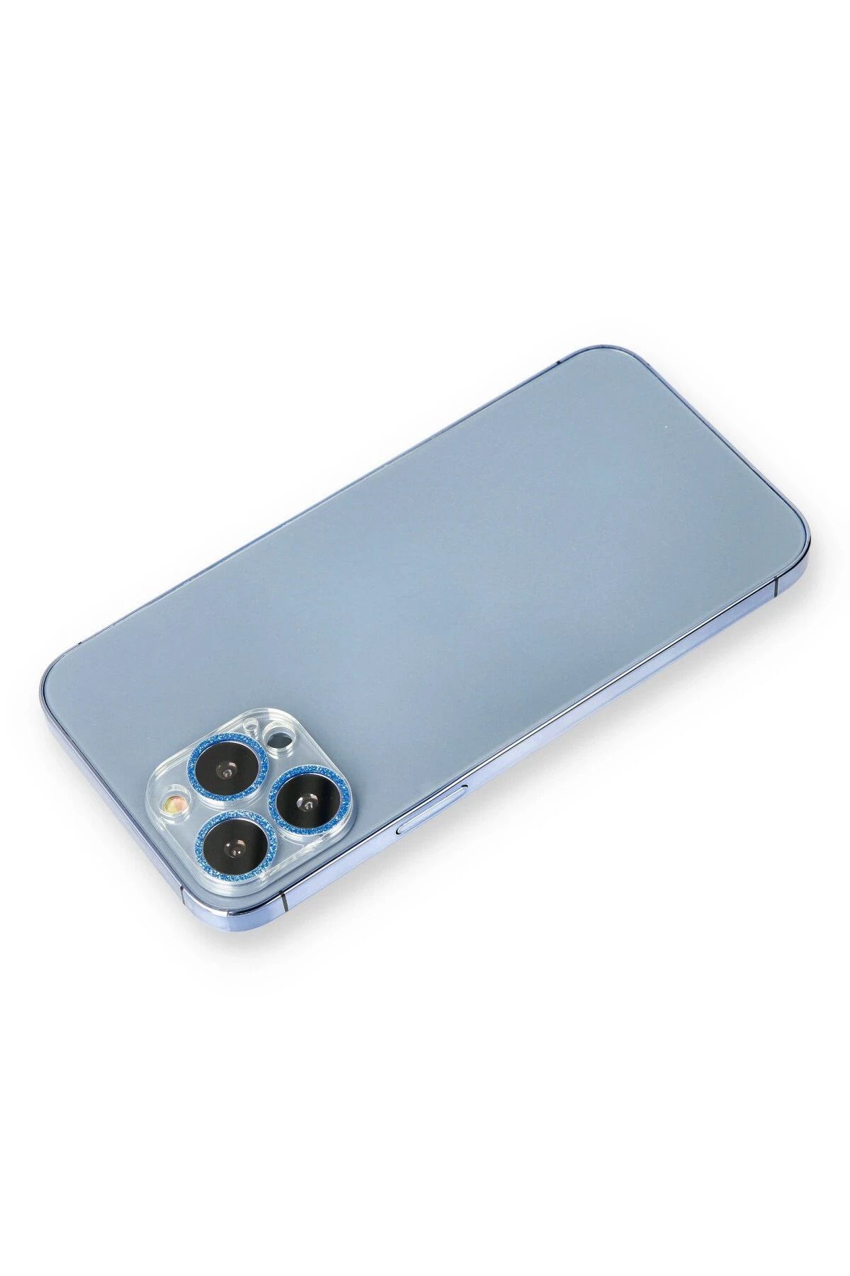 NewFace iPhone 12 Pro Shine Kamera Lens Koruma Cam - Mavi DRSTR