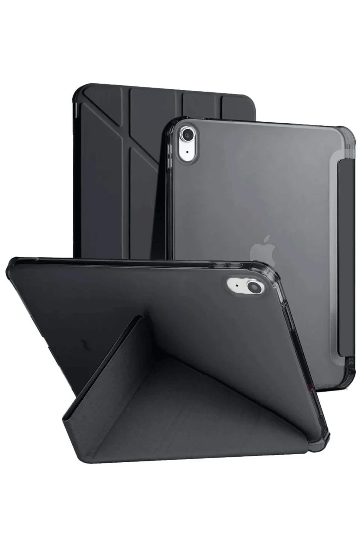 NewFace iPad 2022 10.9 (10.nesil) Kılıf Kalemlikli Mars Tablet Kılıfı - Siyah FERRG