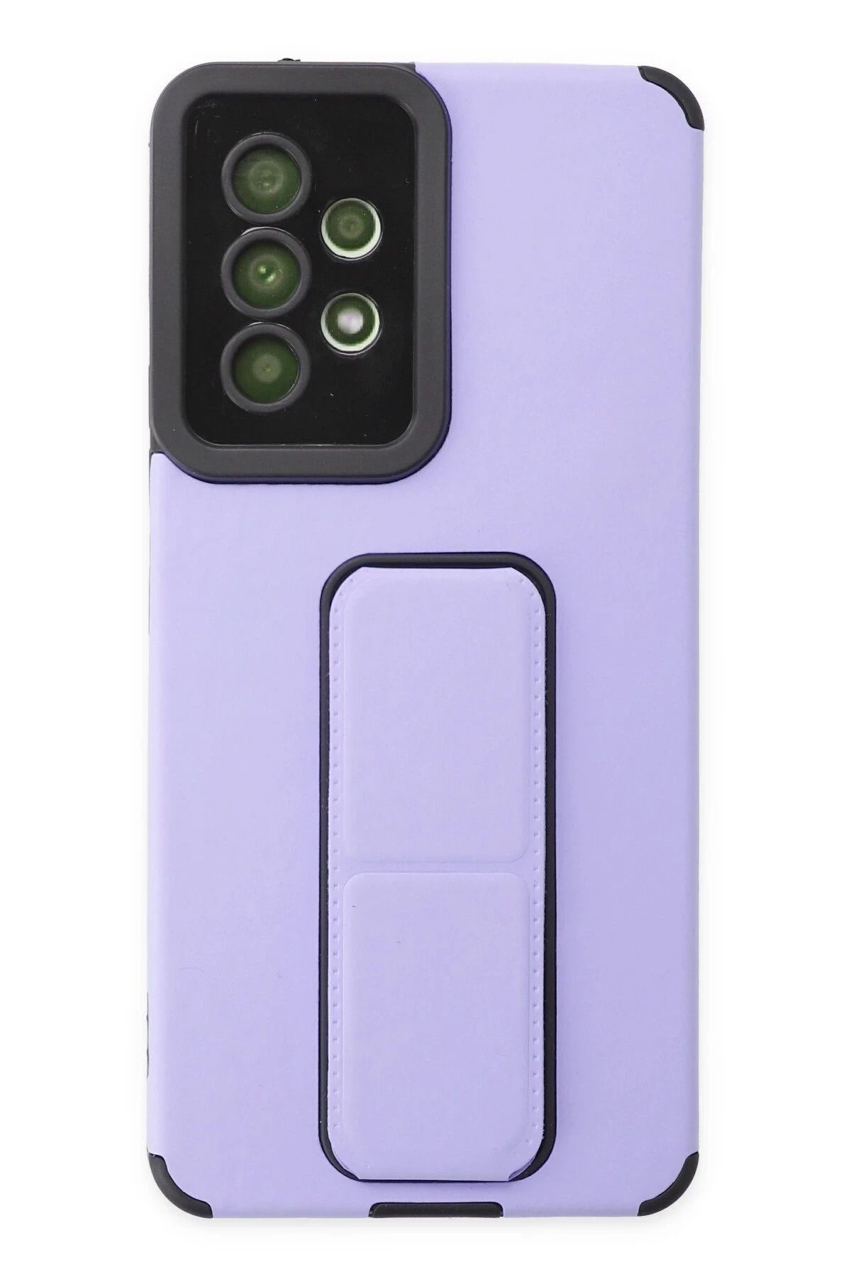 NewFace Samsung Galaxy A53 5G Kılıf Mega Standlı Silikon - Lila YNSMR