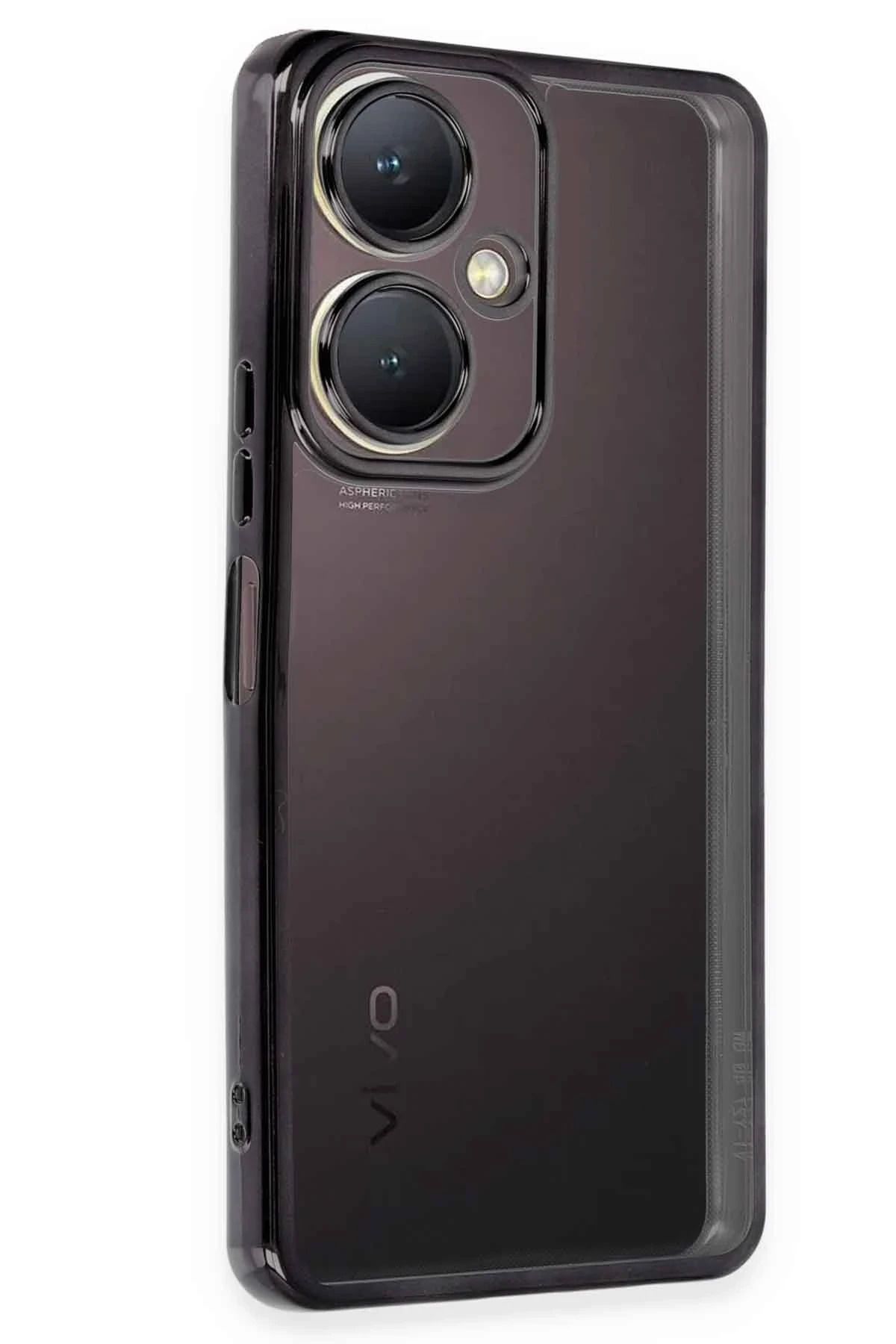 NewFace Vivo Y27 Kılıf Lensli Silikon - Siyah JOJUA