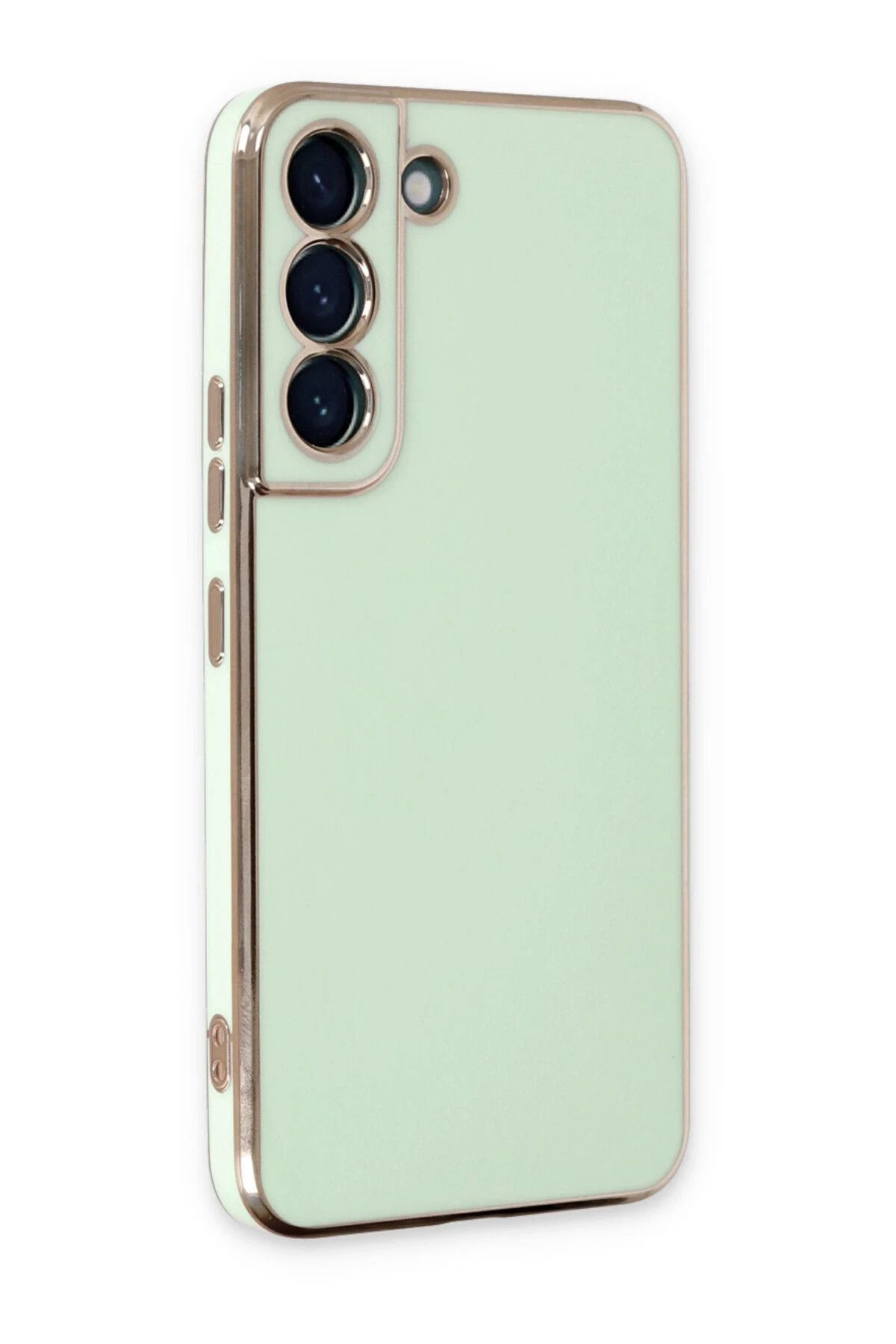 NewFace Samsung Galaxy S22 Plus Kılıf Volet Silikon - Açık Yeşil DPMAH
