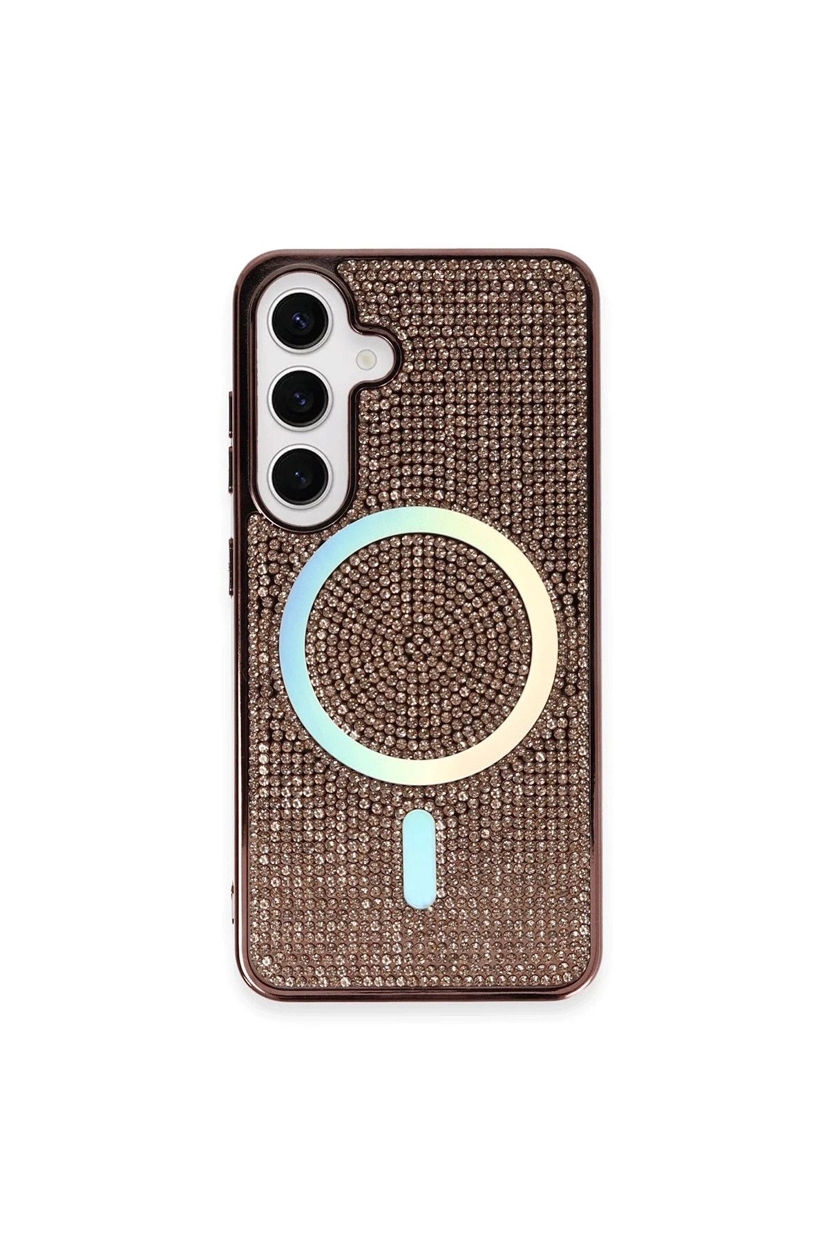 NewFace Samsung Galaxy S24 Kılıf Diamond Magsafe Kapak - Pembe HNZRN