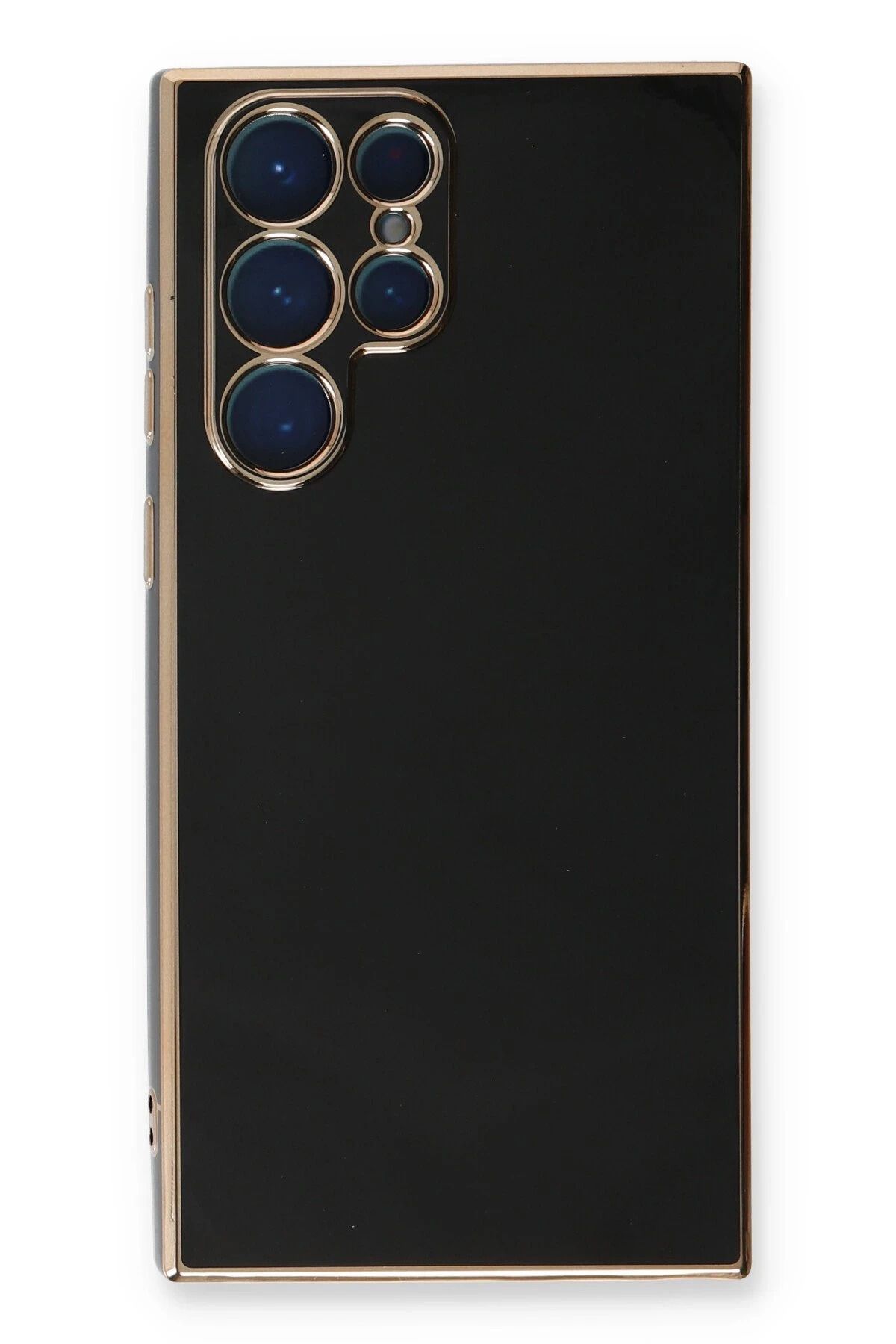 NewFace Samsung Galaxy S22 Ultra Kılıf Volet Silikon - Siyah FERRG