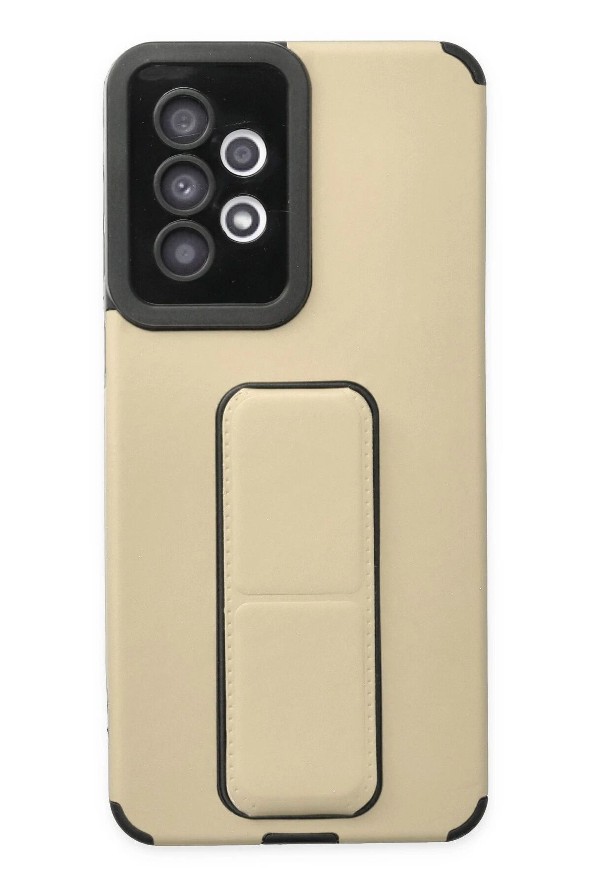 NewFace Samsung Galaxy A33 5G Kılıf Mega Standlı Silikon - Gold YNSMR