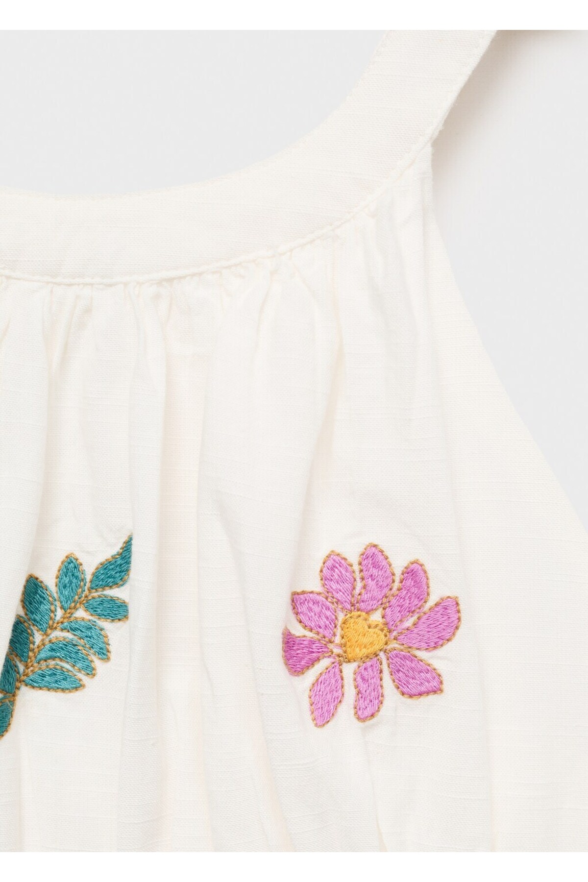 لباس مجلسی دخترانه بژ منگوMANGO Kids | 87067701 اورجینال - تصویر 2