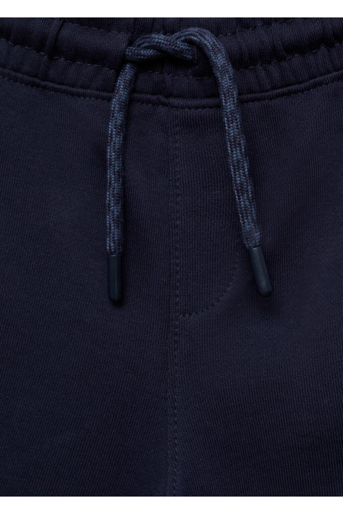 شورت و شلوارک پسرانه آبی سرمه ای منگوMANGO Kids | 87085142 اورجینال - تصویر 4