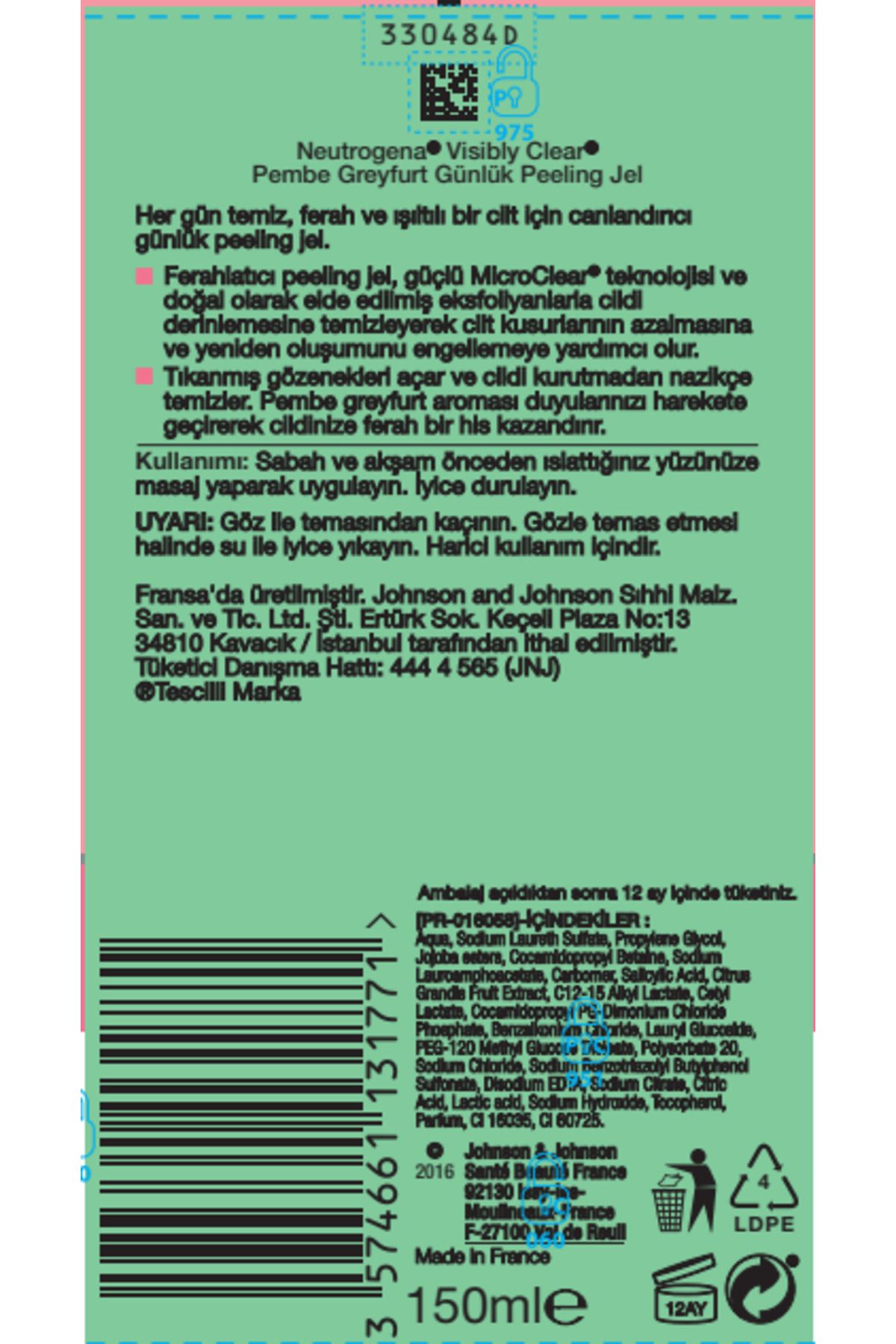 Neutrogena-Grapefruit Revitalizing Pink Peeling Gel - 150ml X2 Daily Use 2