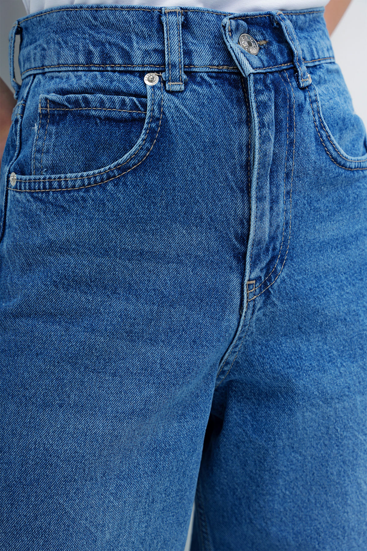 Kadın Mavi Yüksek Bel Baggy Balloon Jean ALC-X12557