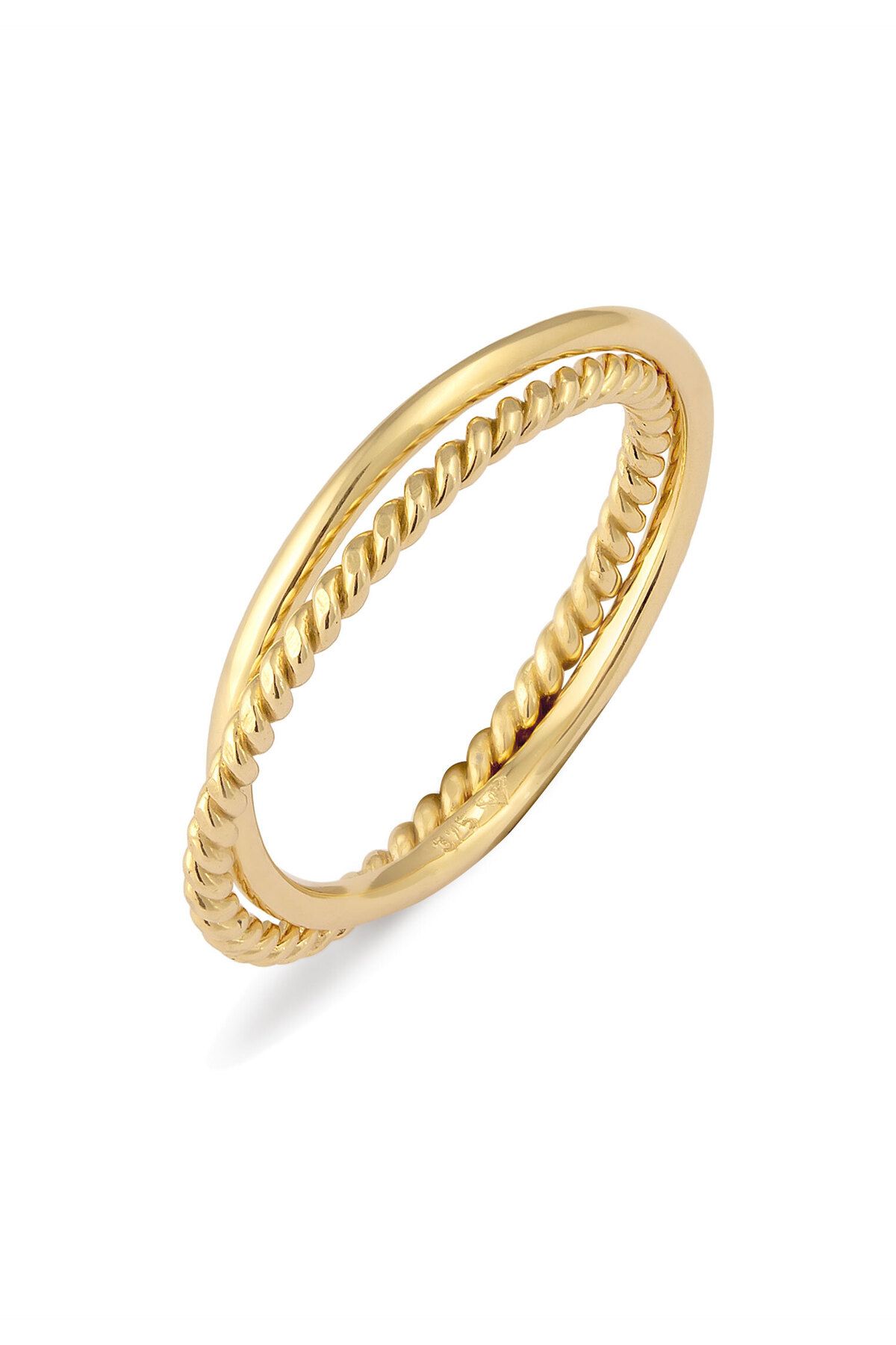ELLI Ring Wickelring 375 Gelbgold für Damen - 54