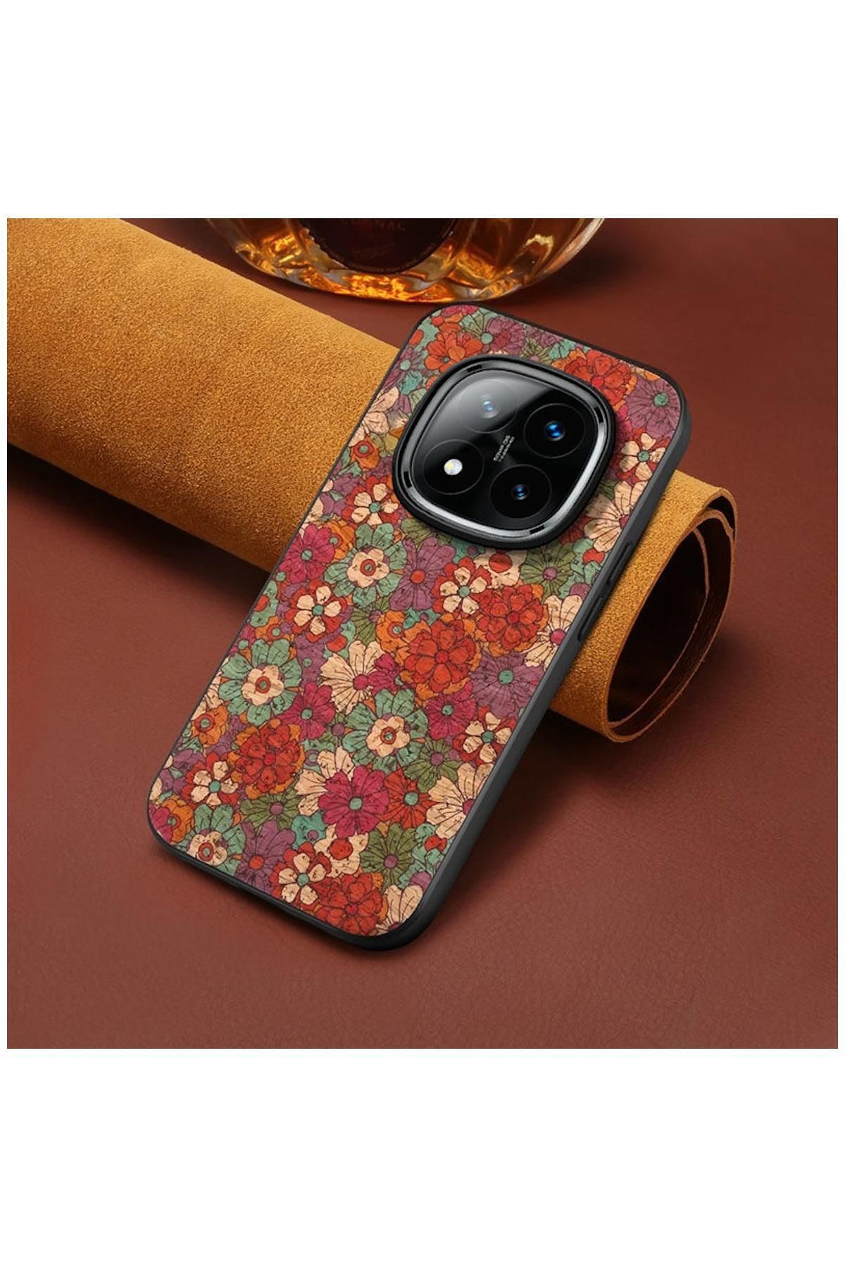 Zebana Xiaomi Redmi Note 14 Pro Plus 5G Uyumlu Kılıf Zebana Vintage Kumaş Kılıf Desen 2