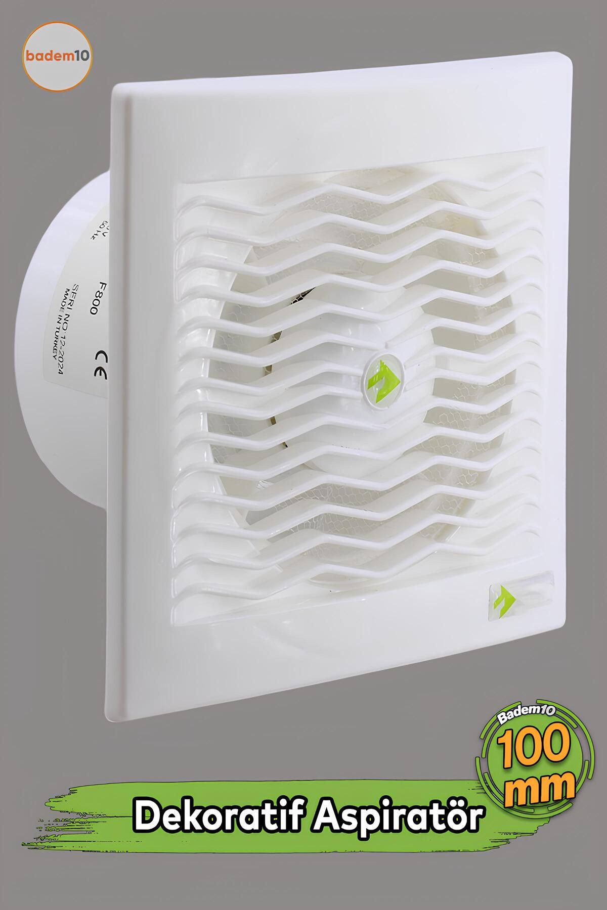Badem10 Elektrikli 100 mm Banyo Wc Mutfak Büro Aspiratörü Havalandırma Fan Kirli Hava Kötü Koku Egzoz Fanı