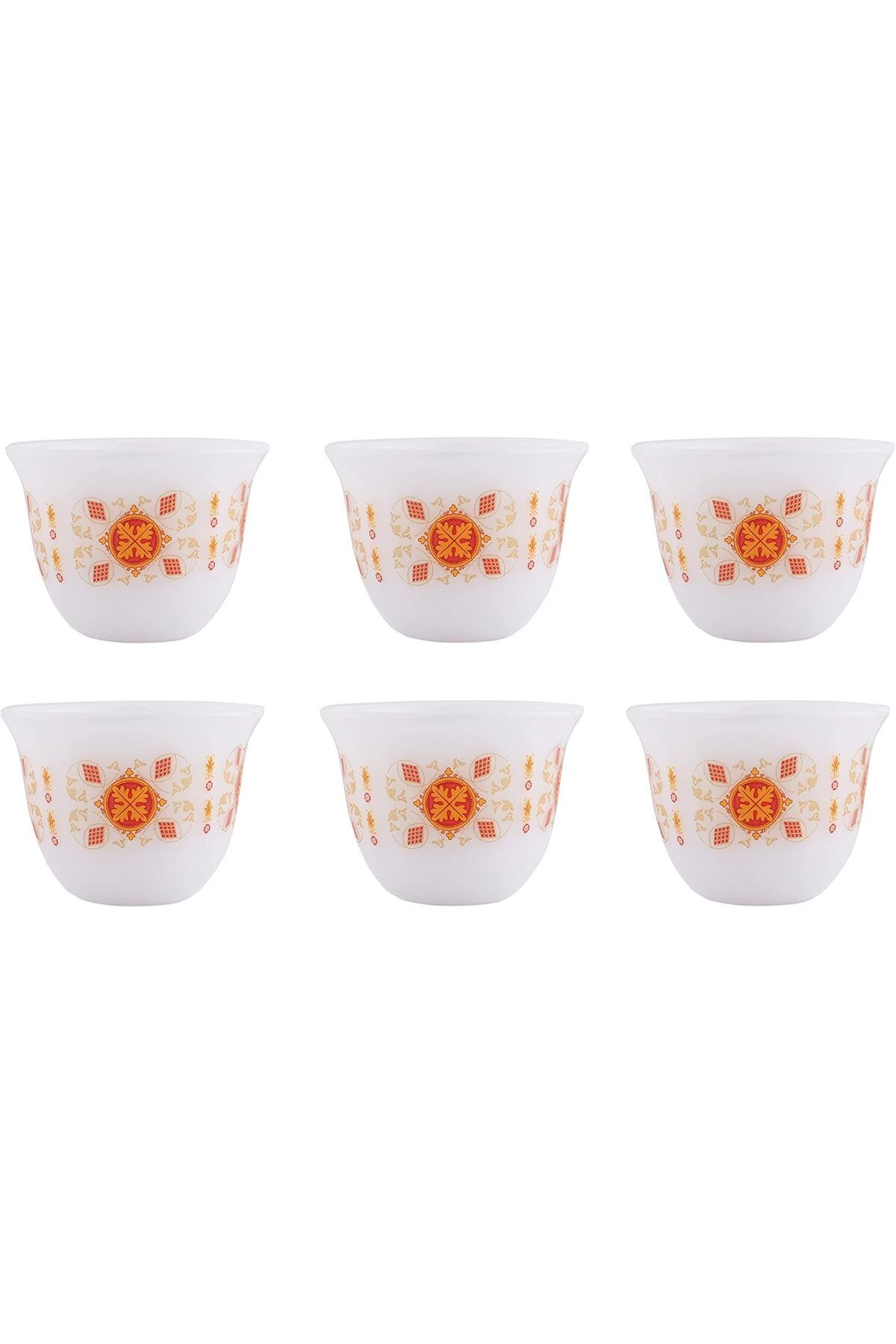 ALSAIF-Java Cup Set, 3 Pieces With Sword Design, Set Of 6 From Al Saif, Size L, Multi Colors 1