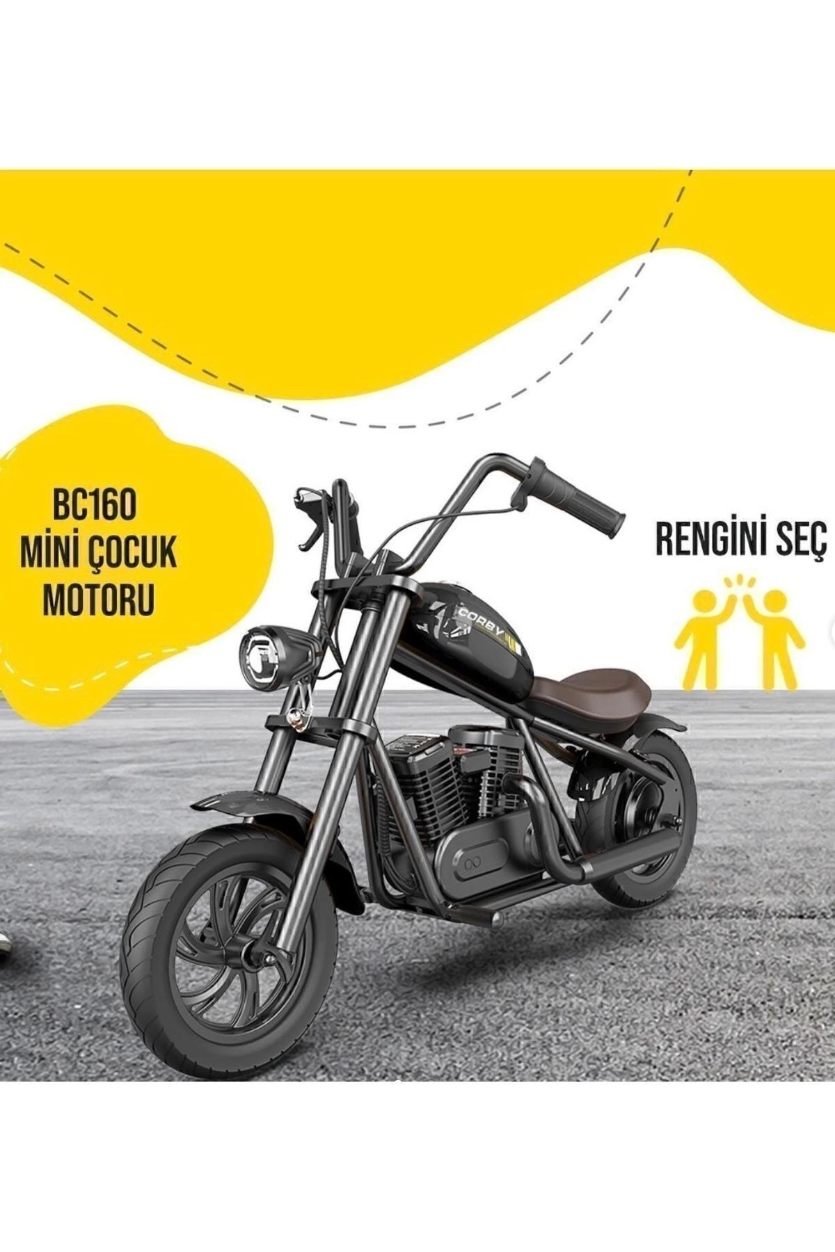 Corby Bc160 Elektrikli Mini Çocuk Motoru Siyah