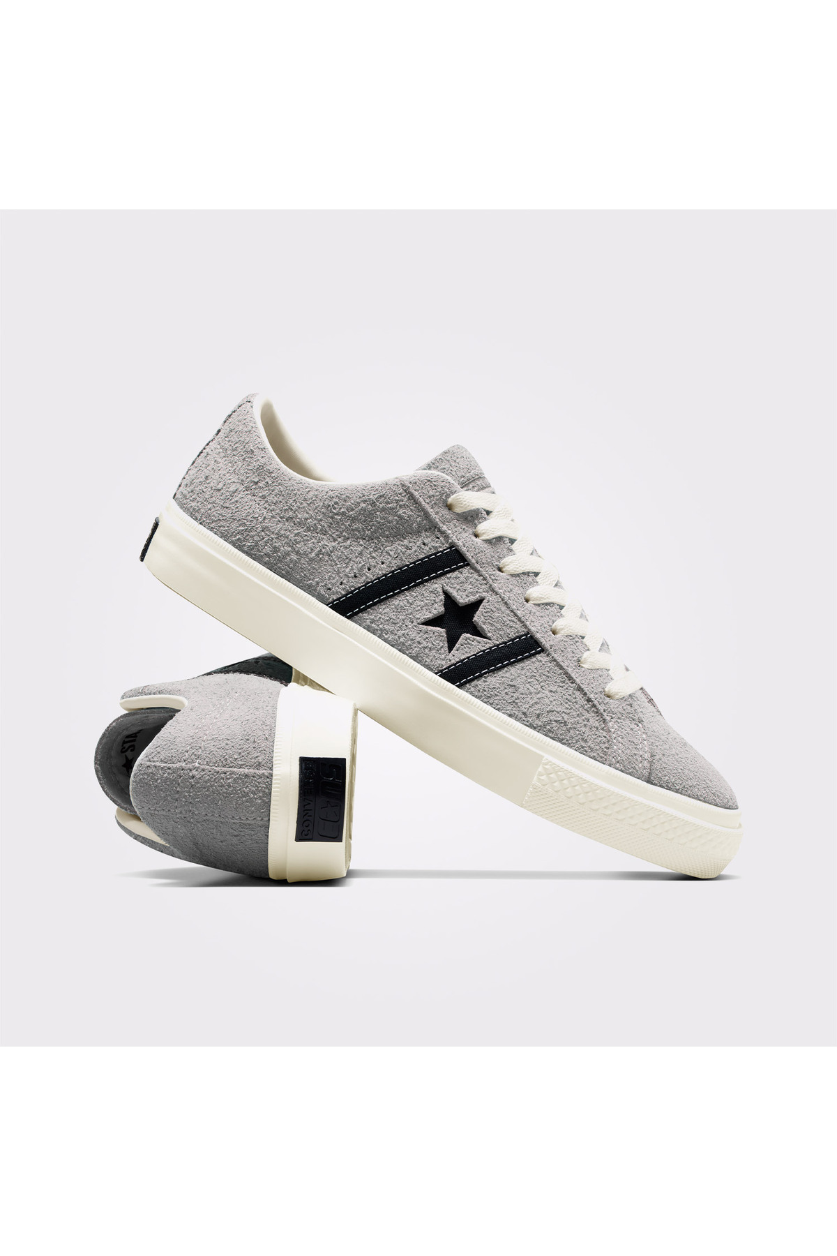 Converse-حذاء رياضي One Star Pro Academy Pro للجنسين من الجلد السويدي باللون الرمادي 5