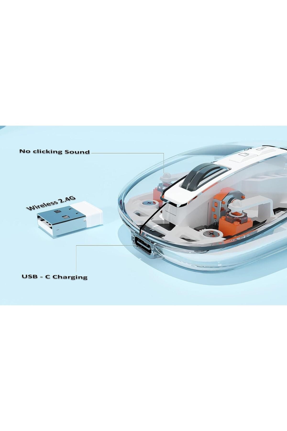 Max&Max-Max & Max Transparent Mouse White MXM-T901 3