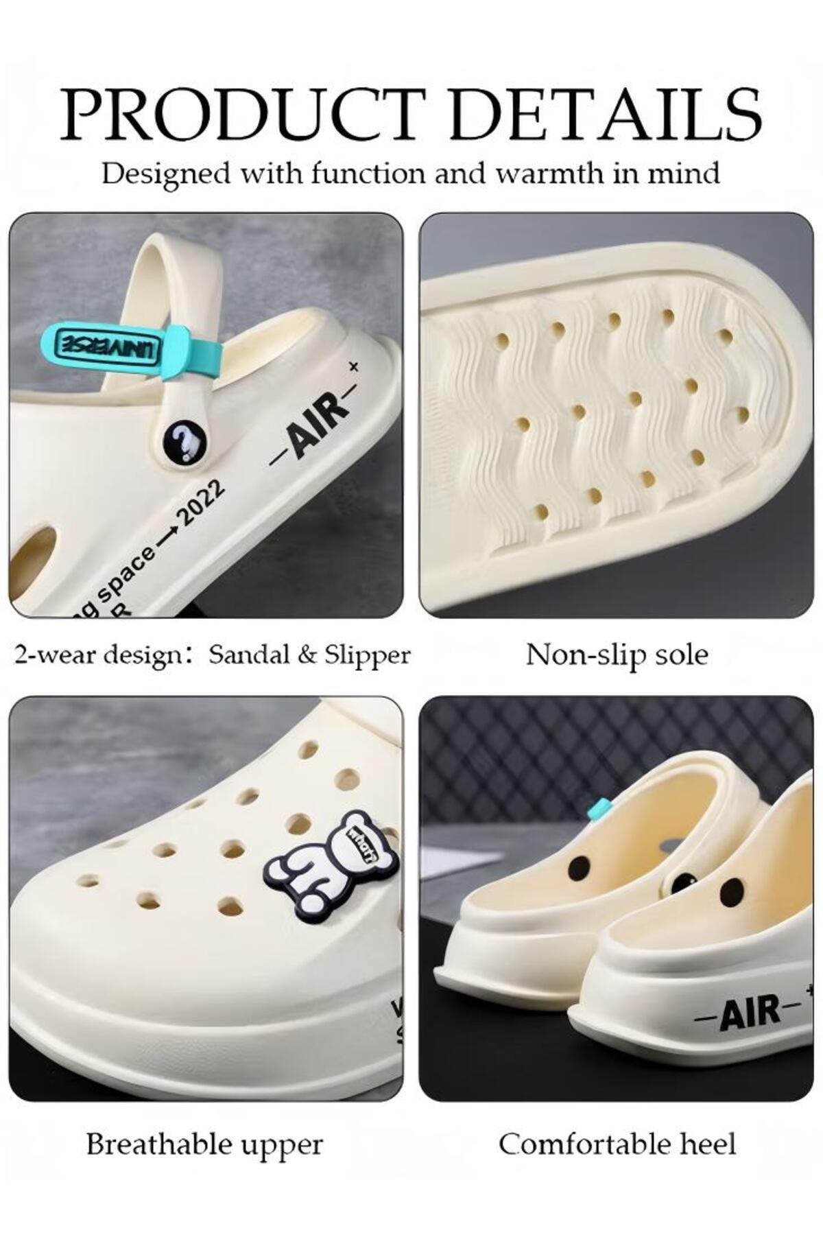 Generic-Men's Crocs Clog Sandals Bathroom Slippers Quick Dry Slippers Non-slip Soft Slippers Beach Sandals 3