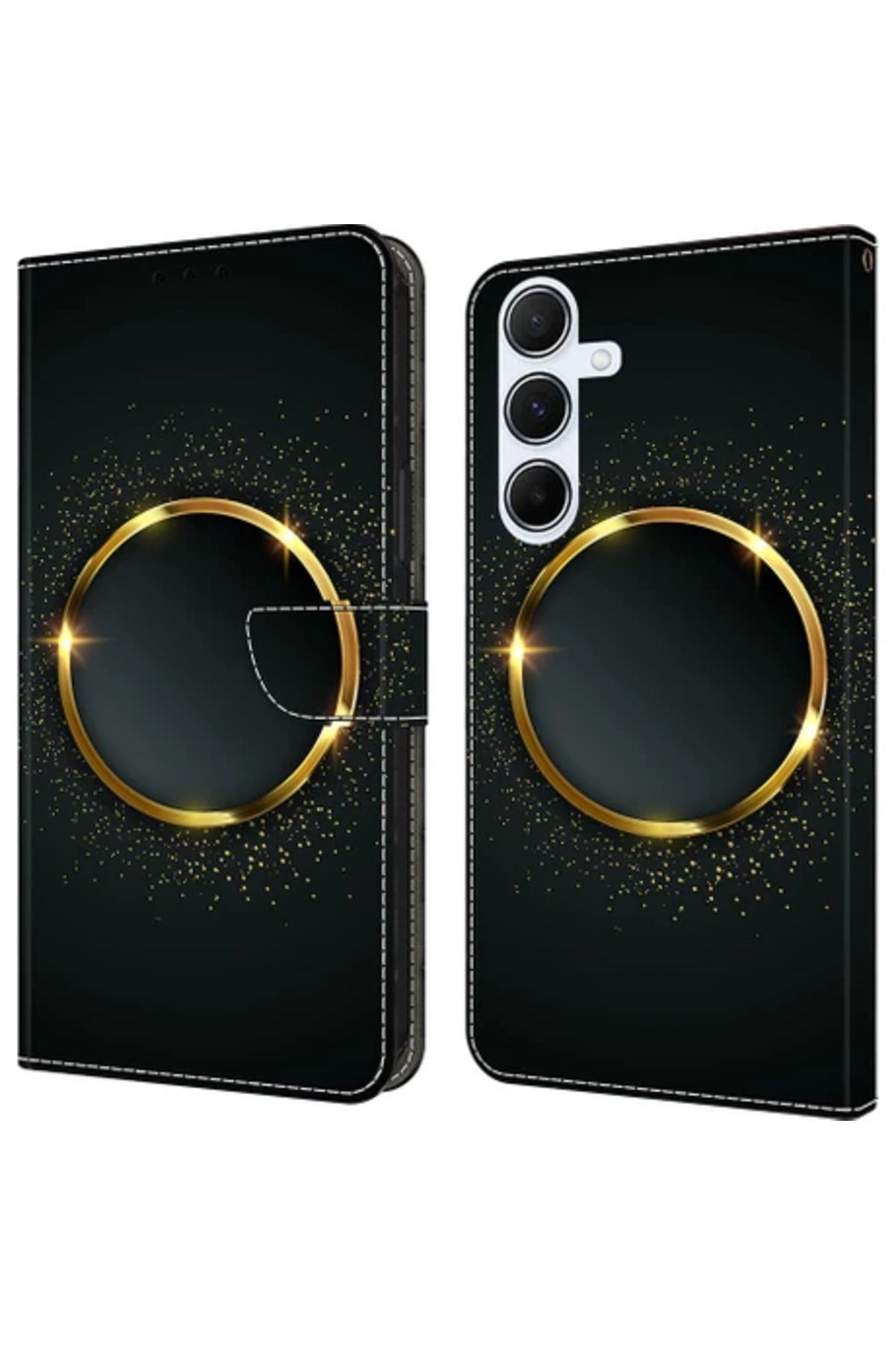 Obay Cool-M Galaxy S24 Fe Standlı Pu Deri Cüzdan Telefon Kılıfı
