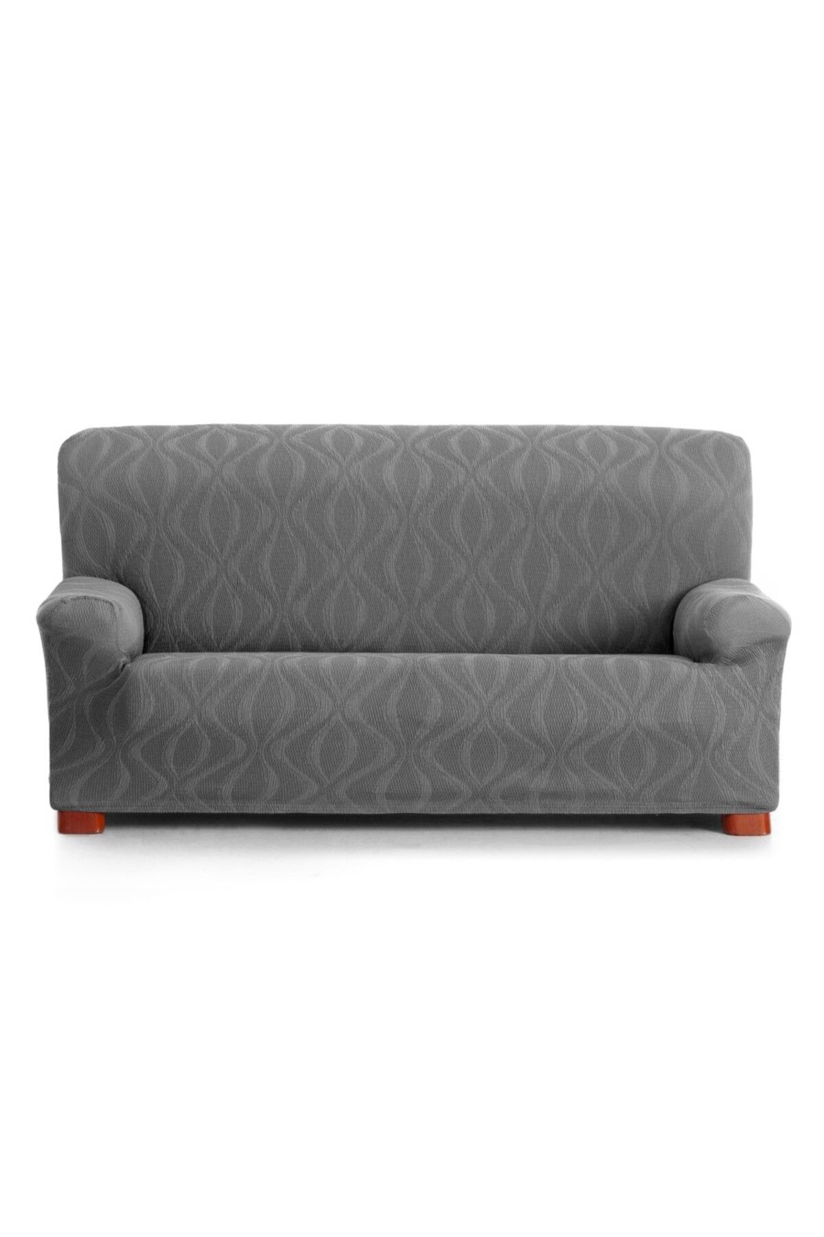 EYSA CONFECTIONES Husa Elastica Canapea 3 Locuri Jacquard, 180-210cm, Iria, C/16 Gri Antracit - One Size