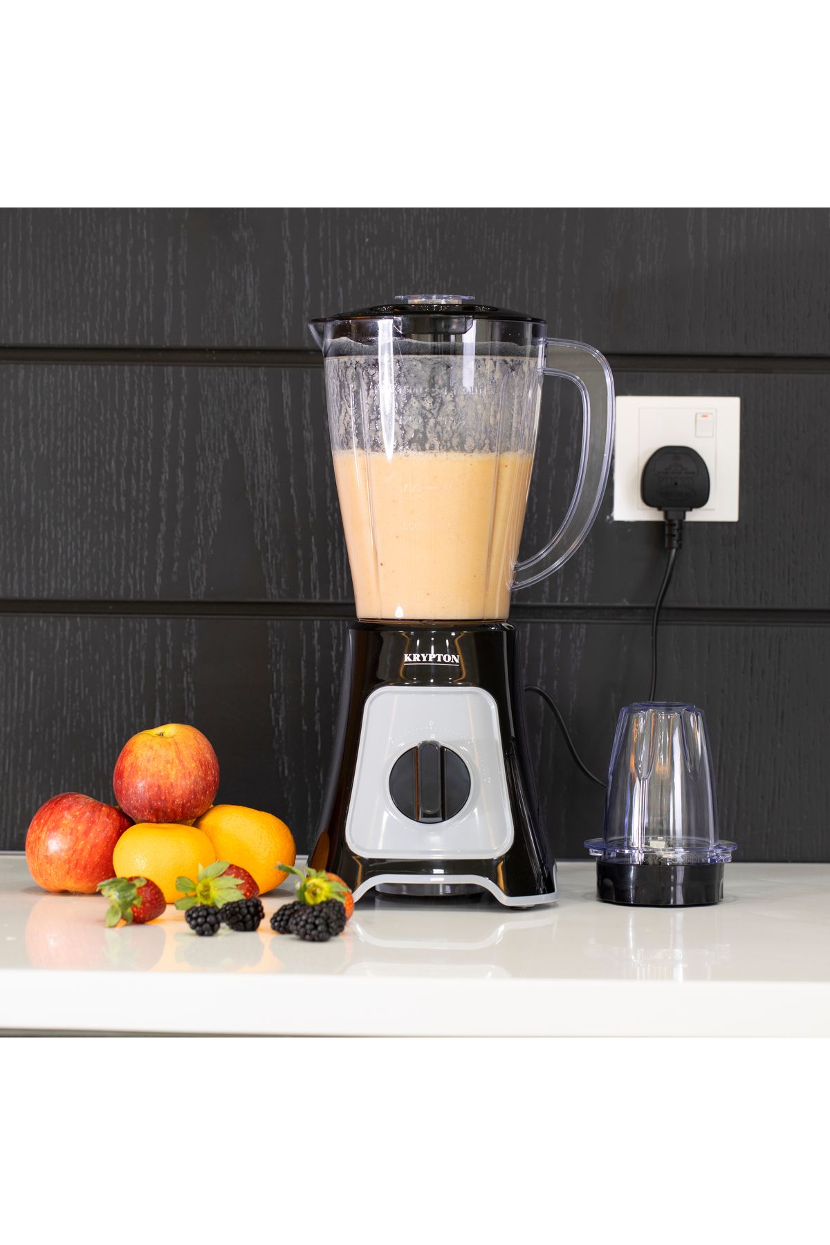 KRYPTON-2-in-1 Blender with Grinder, 1.5L Jar, 2 Speed + Pulse, Sharp Blades, Copper Motor, PC Jar 5