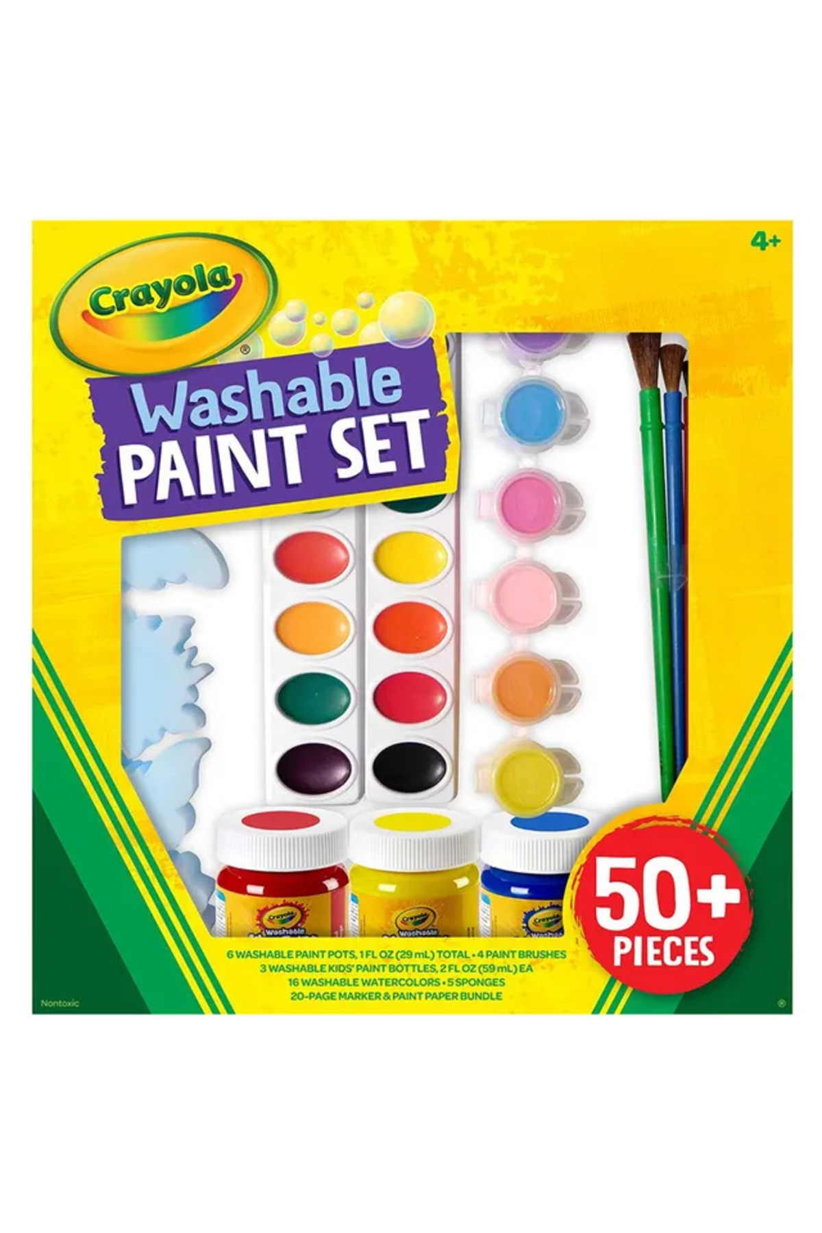 مجموعه نقاشی قابل شستشو کودکان ۵۰ تکه