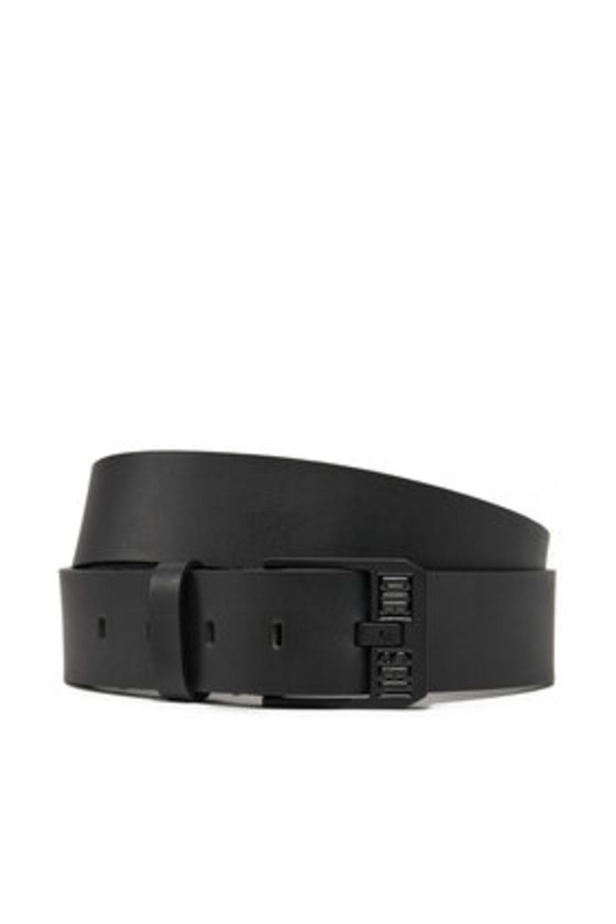 Women's Slim leather belt with 1DR bag charm | Black | Diesel