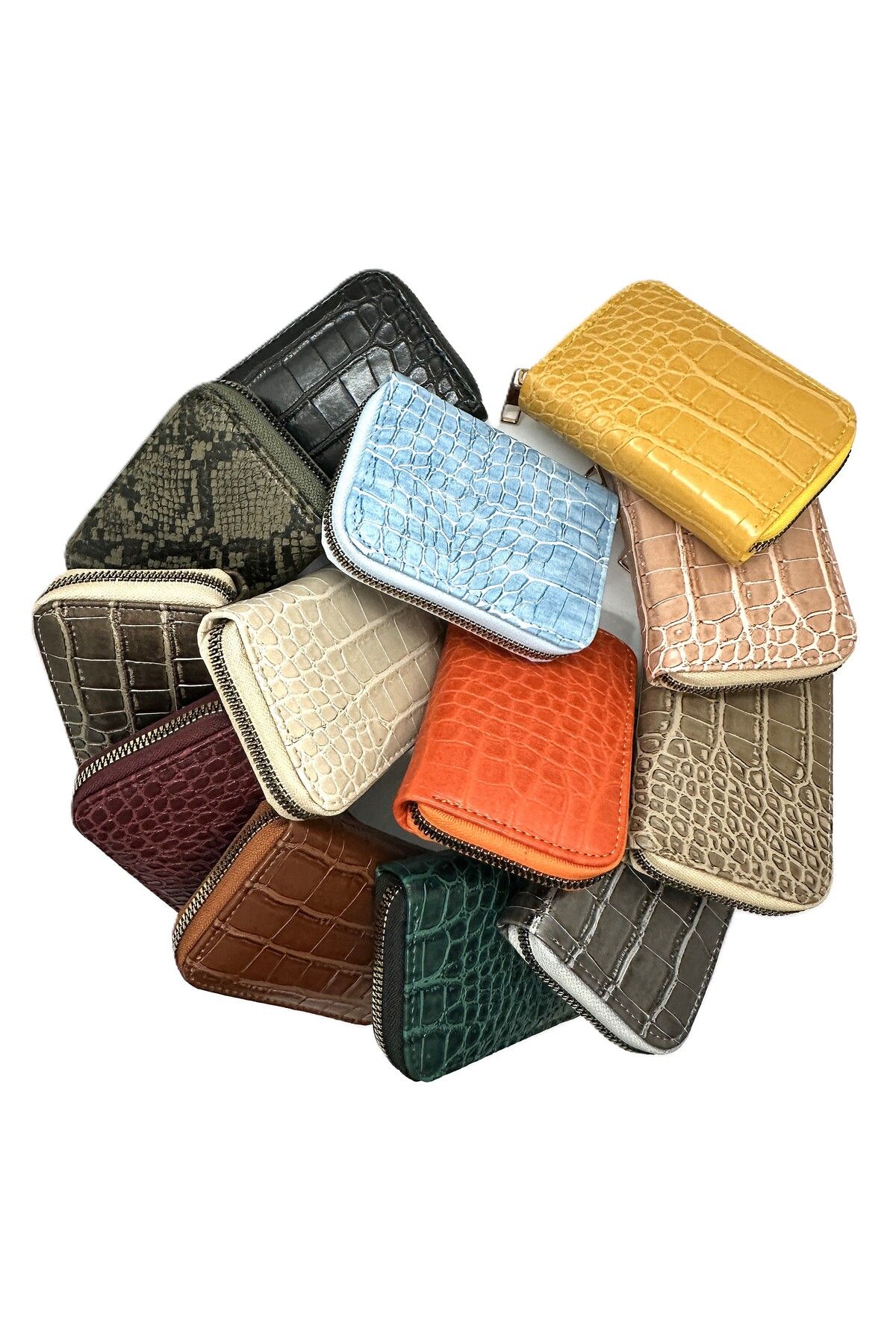 کیف پول مردانه و زنانه نگهدارنده کارت آکاردئون چرمی کروک Womancraft