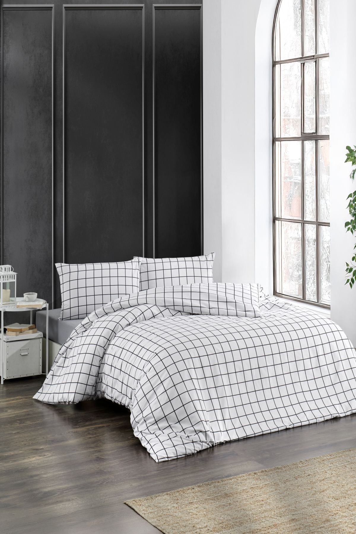 MARLA HOME Set Cuvertură Dublă | Bumbac | Cearșafuri Elastice - One Size