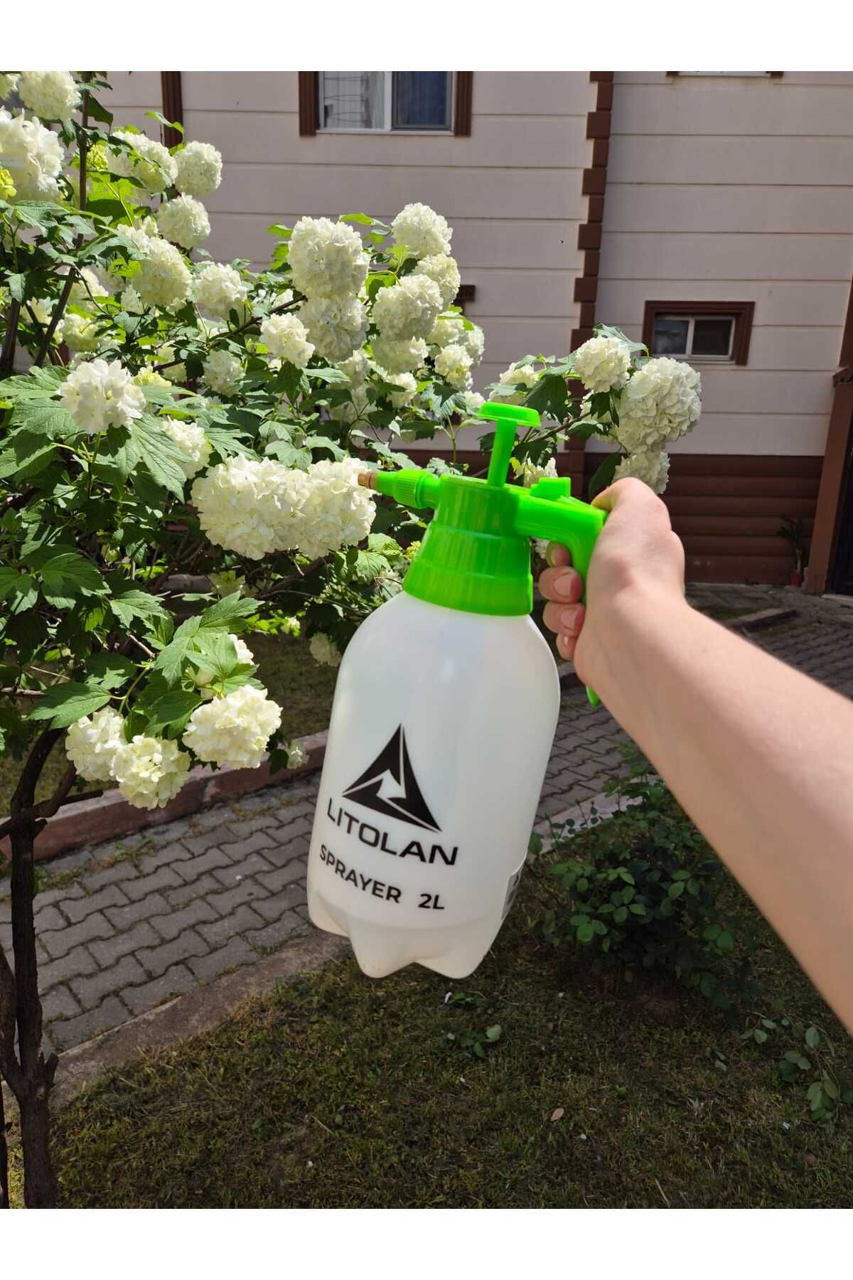 LITOLAN BASINÇLI POMPA 2LT BİTKİ SULAMA VE İLAÇLAMA POMPASI BEYAZ