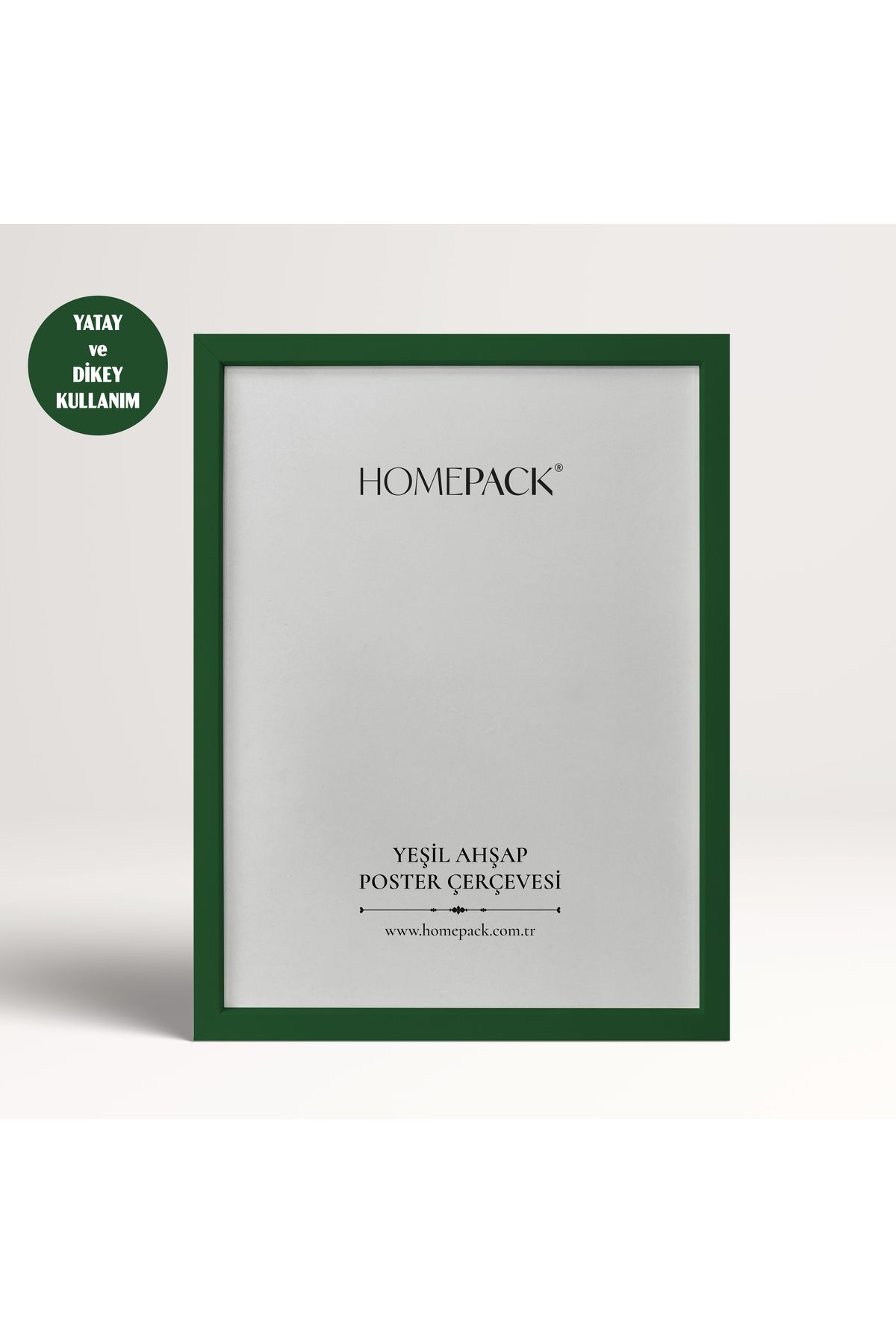 HOMEPACK 30X40 CM Yeşil Ahşap Çerçeveli Poster Çerçevesi, Boş Çerçeve, YESIL-POSTER-30X40