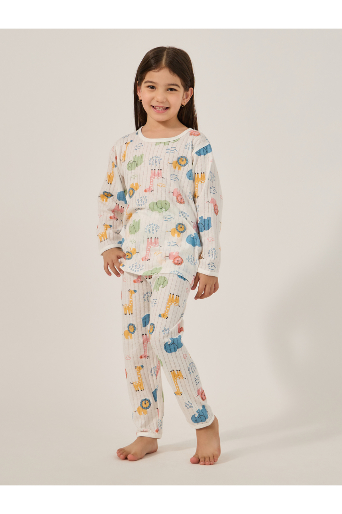 Styli All-Over Print Round Neck T-Shirt and Pyjama Set