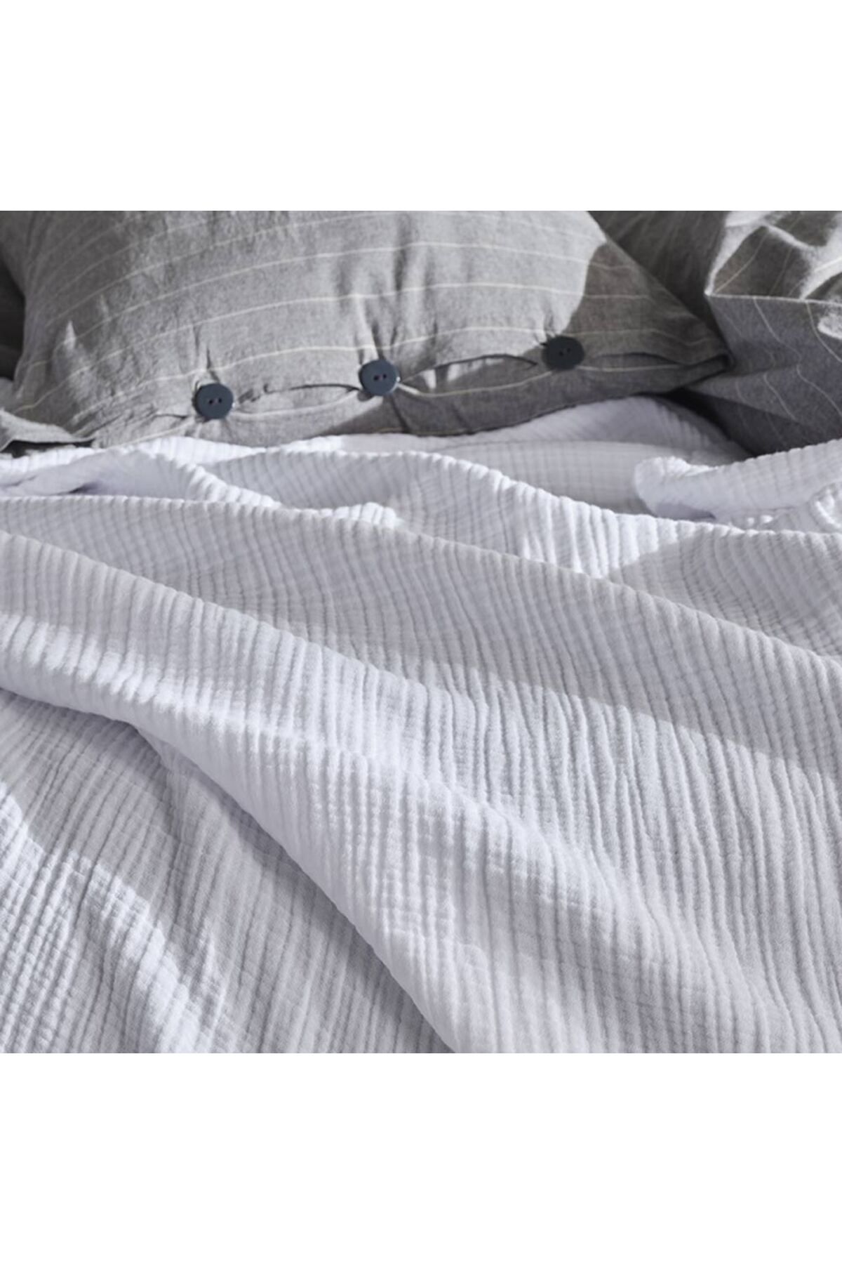 Homelux Pled Ray, 200x220 Cm, 100% Bumbac, Alb - One Size