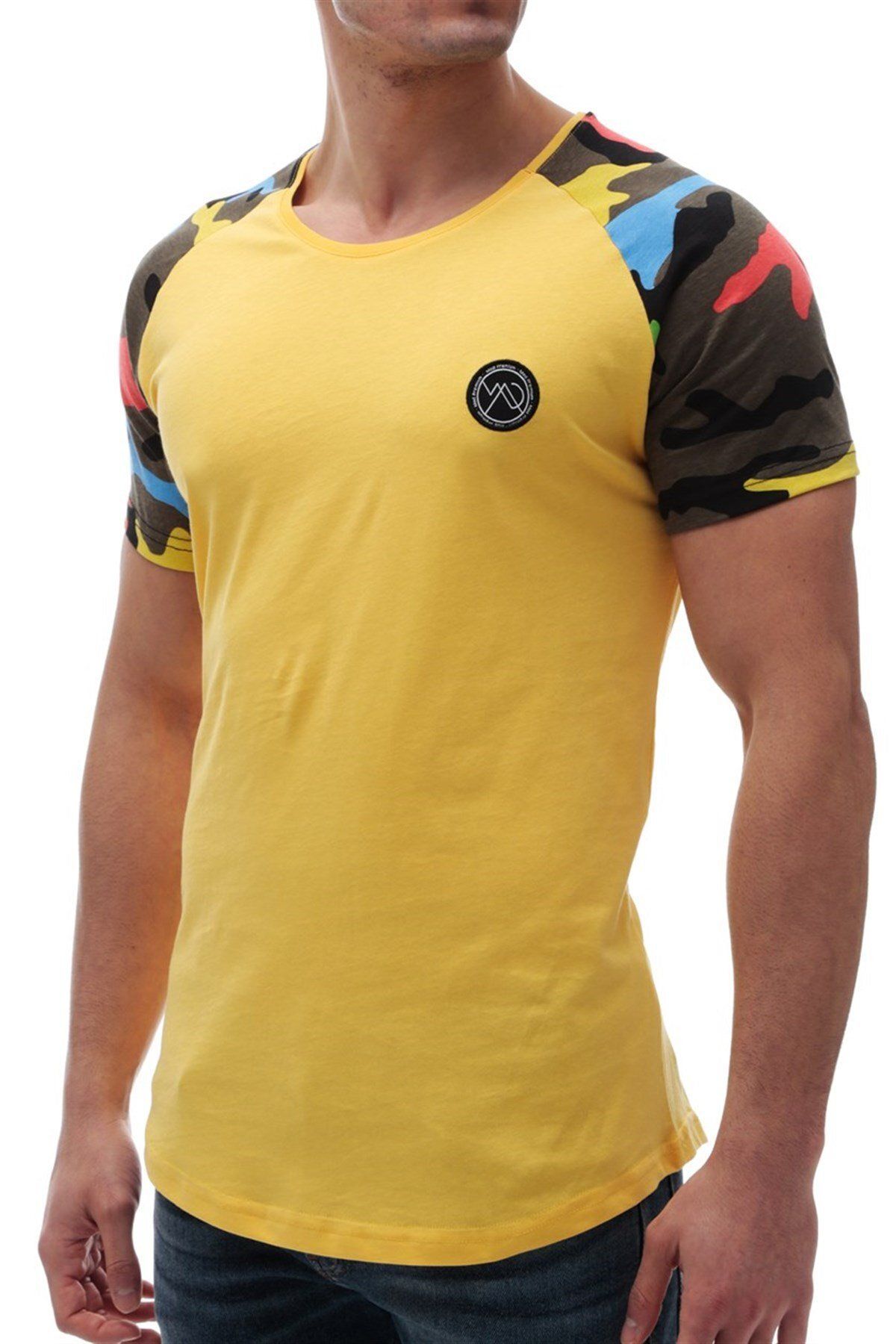 Madmext-Κίτρινο T-shirt με σχέδιο παραλλαγής 2979 2