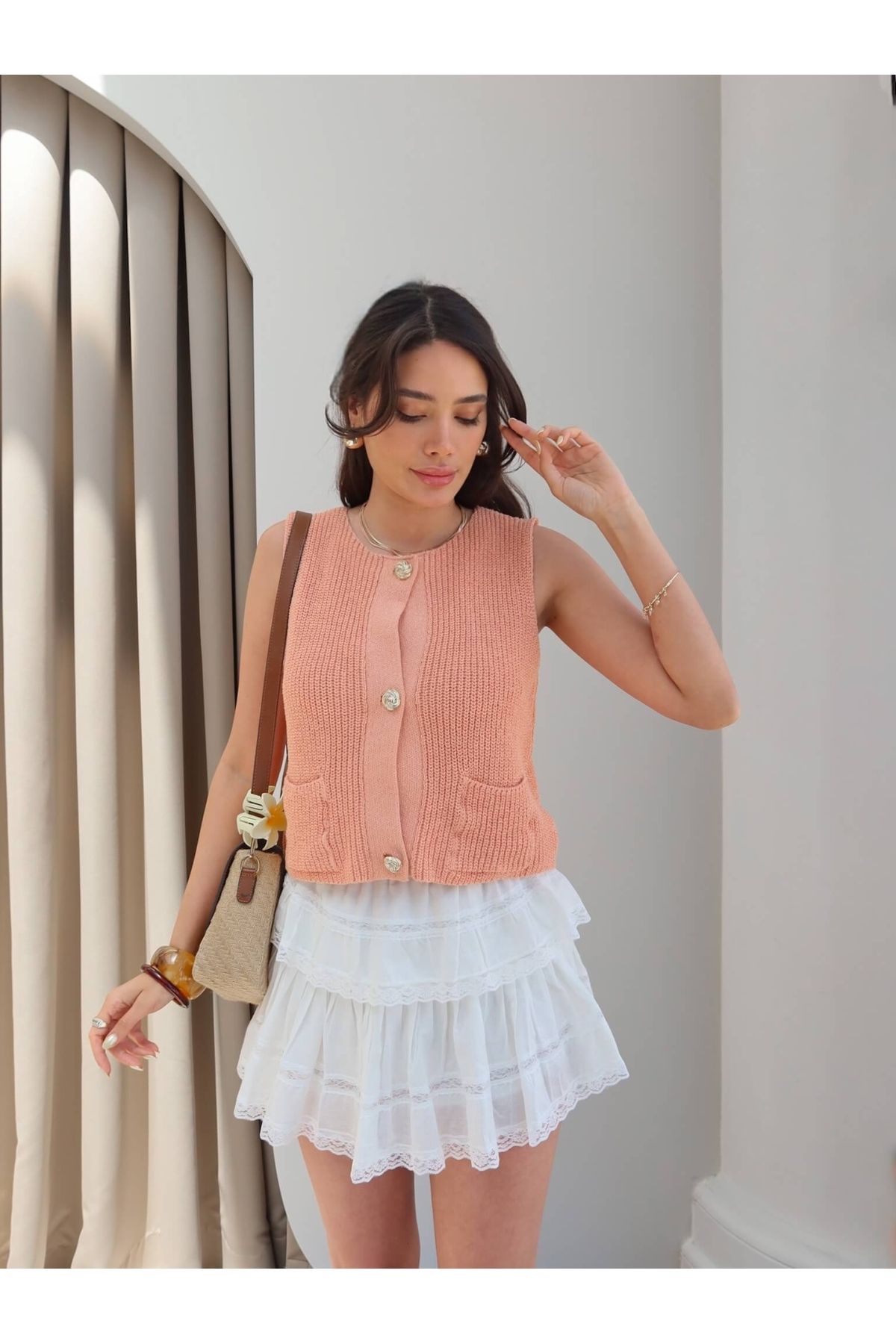 ESRAHELVACI-Pocket Detail Knitwear Vest 4