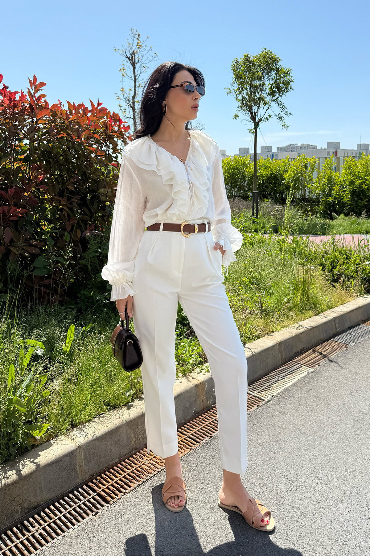 Seda Yalçın Atelier-White Premium Carrot Pants 2