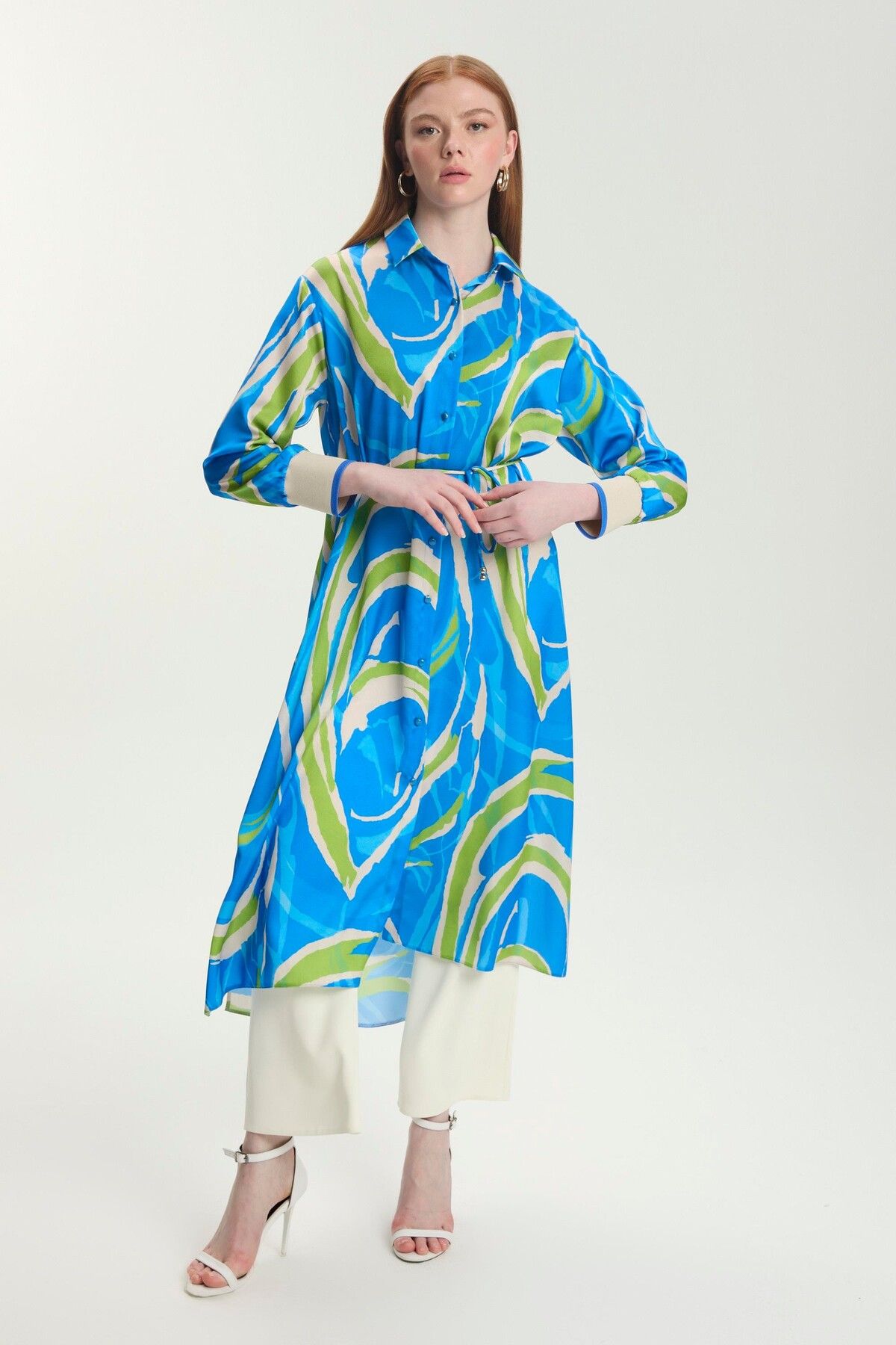 Zühre-Front Buttoned Patterned Tunic 3