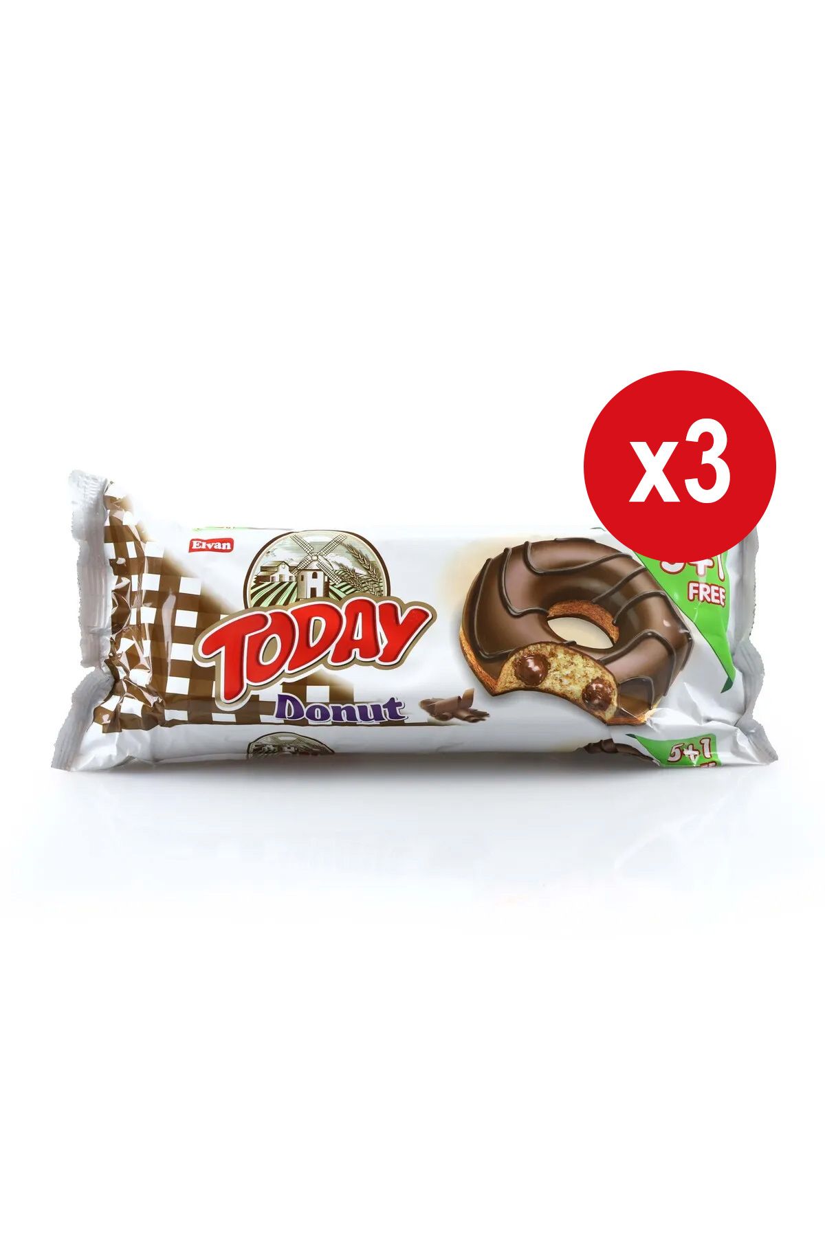 Elvan Today Gogoasa Ciocolata 35 Gr. 6 Buc I (1 Pachet) X 3 - One Size