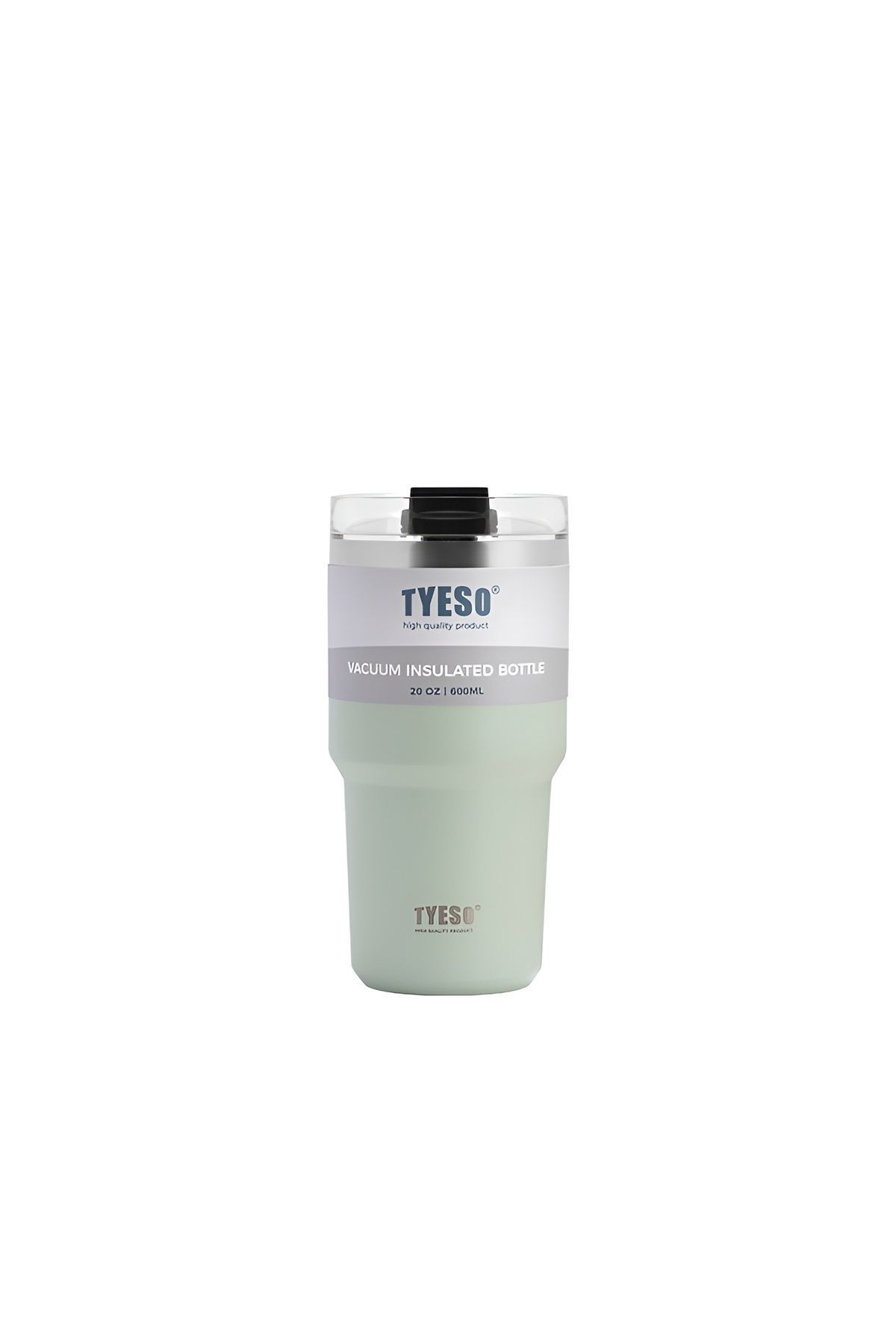 Tyeso TRİPLETASK TERMOS VAKUMLU PASLANMAZ ÇELİK PİPETLİ 600ML