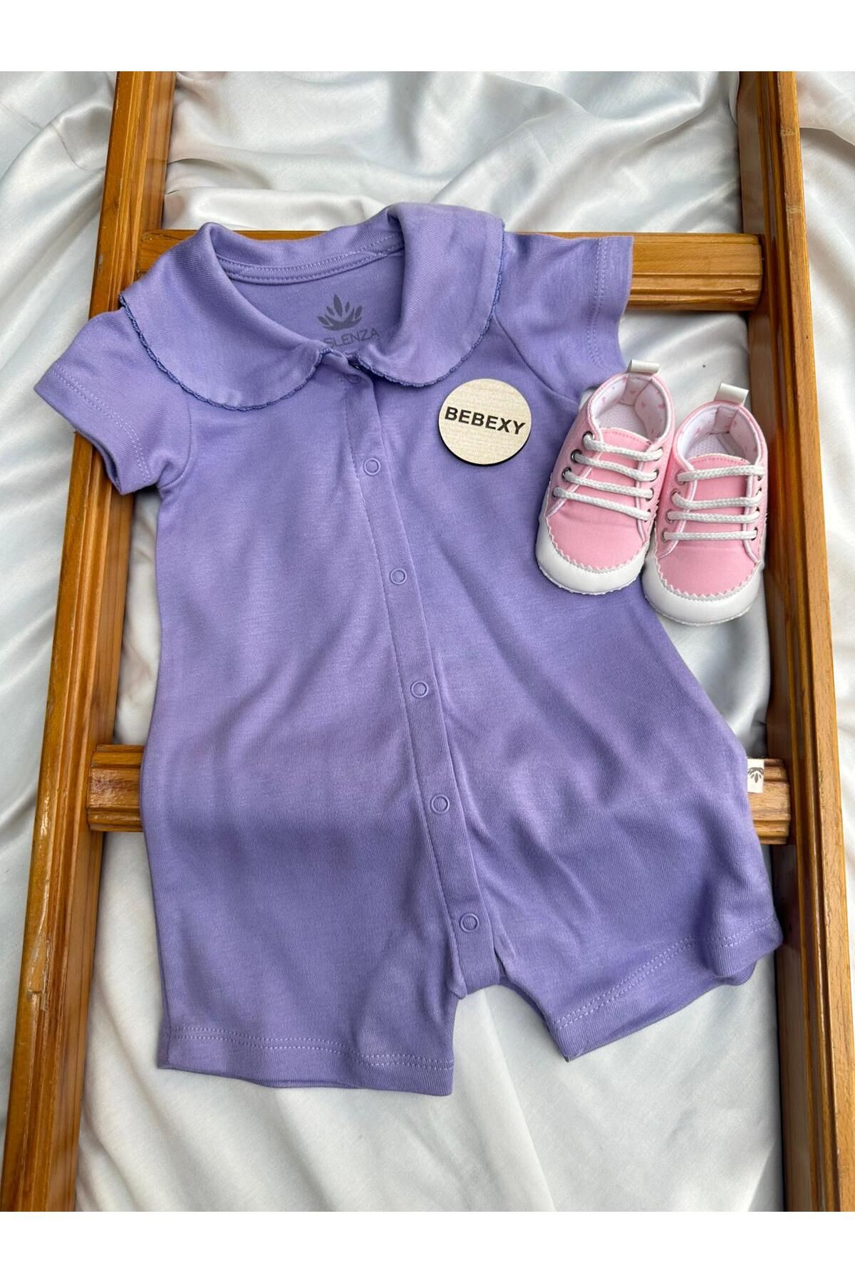 BEBEXY BUTİK-Collared Organic Baby Rompers 2
